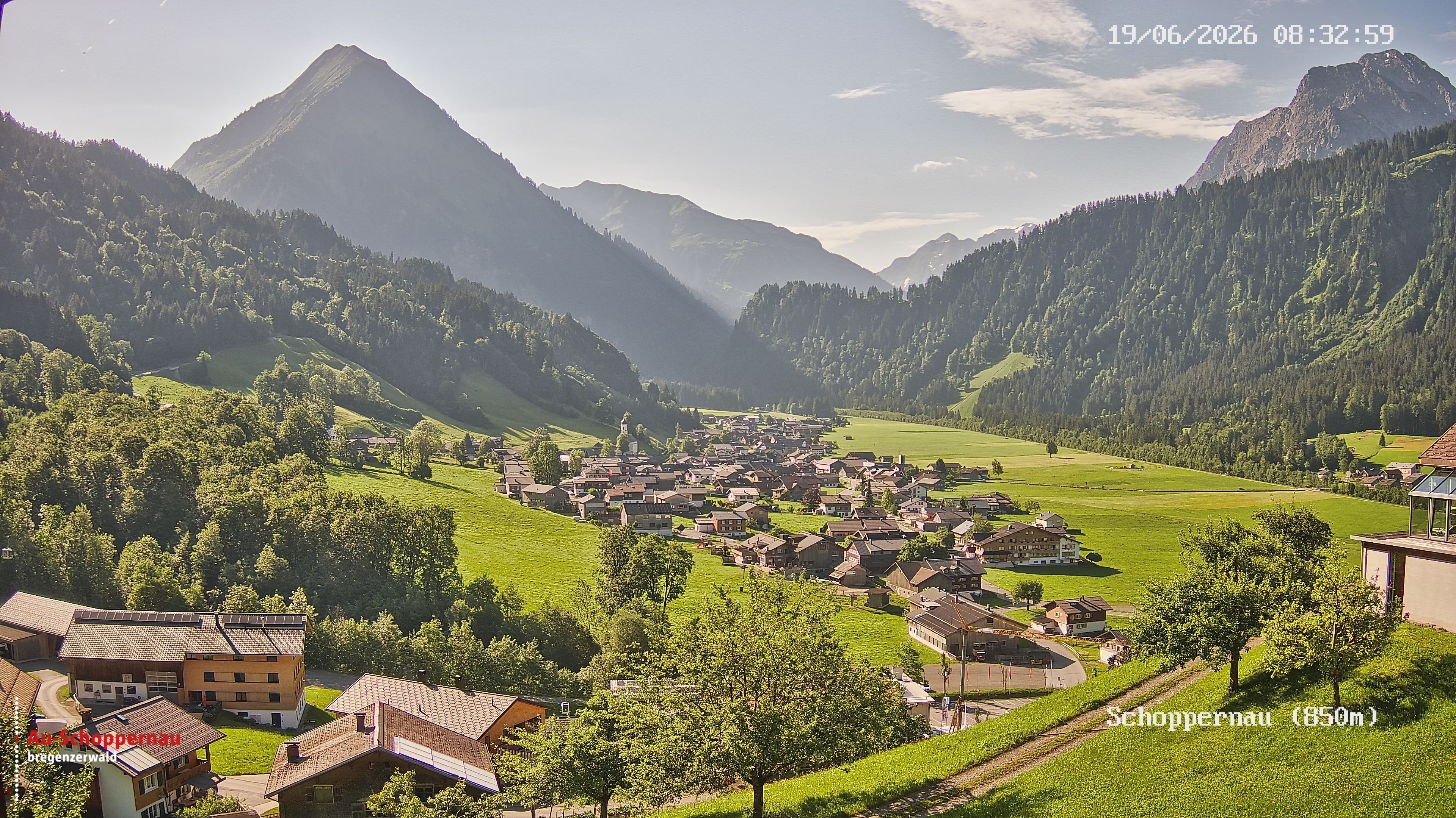 Archiv Foto Webcam Schoppernau im Bregenzerwald