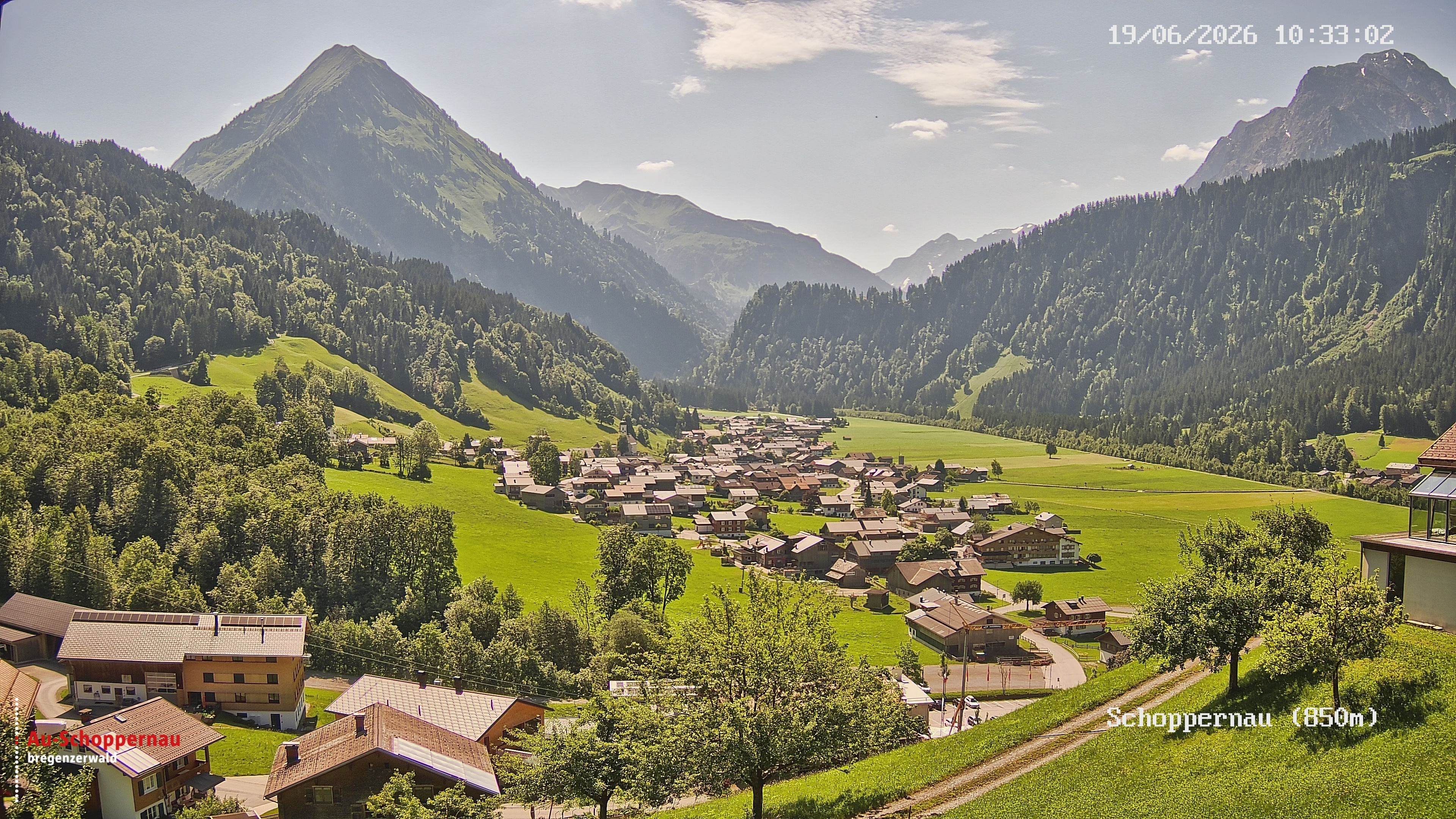 Archiv Foto Webcam Schoppernau im Bregenzerwald