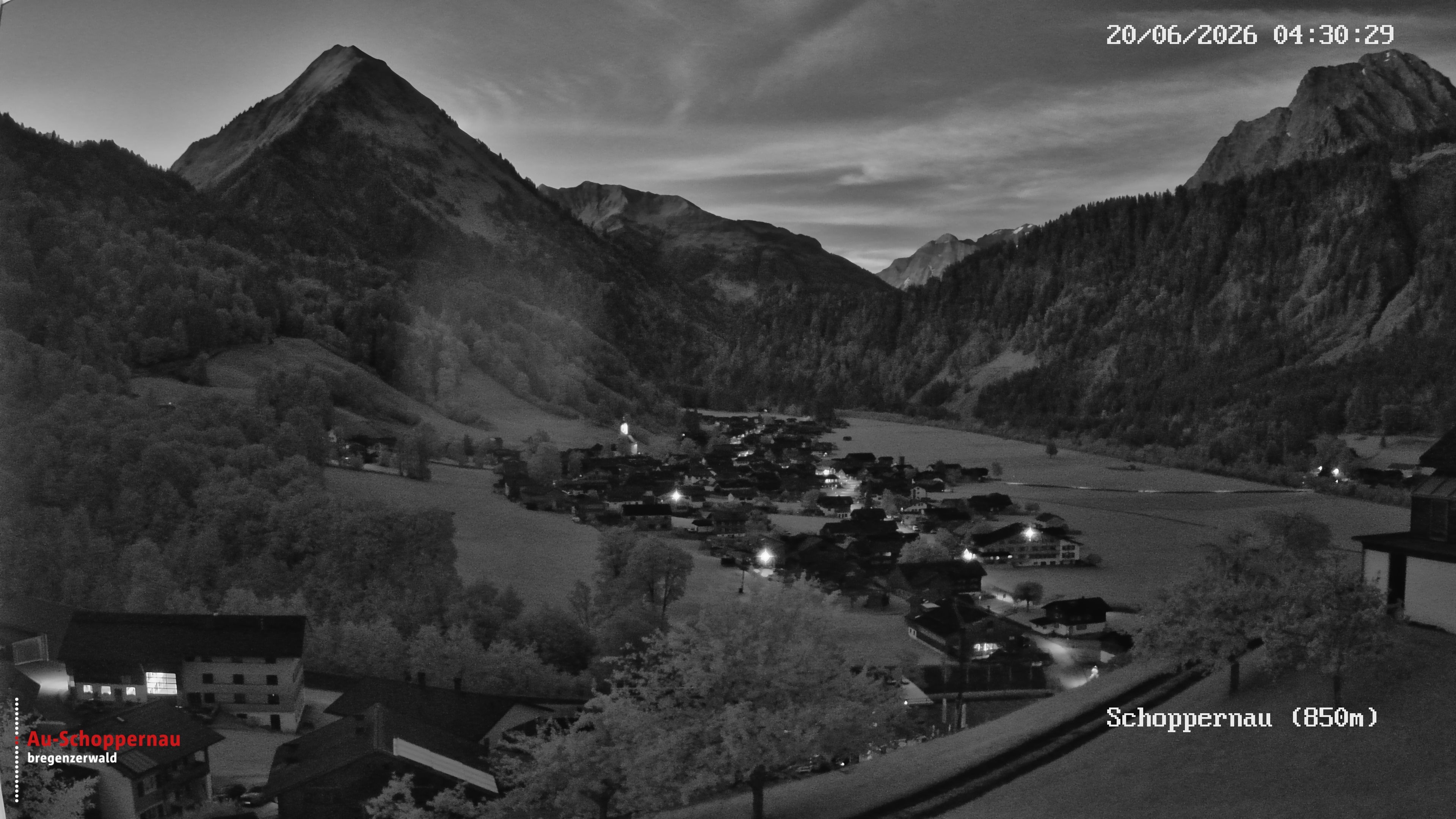 Archiv Foto Webcam Schoppernau im Bregenzerwald
