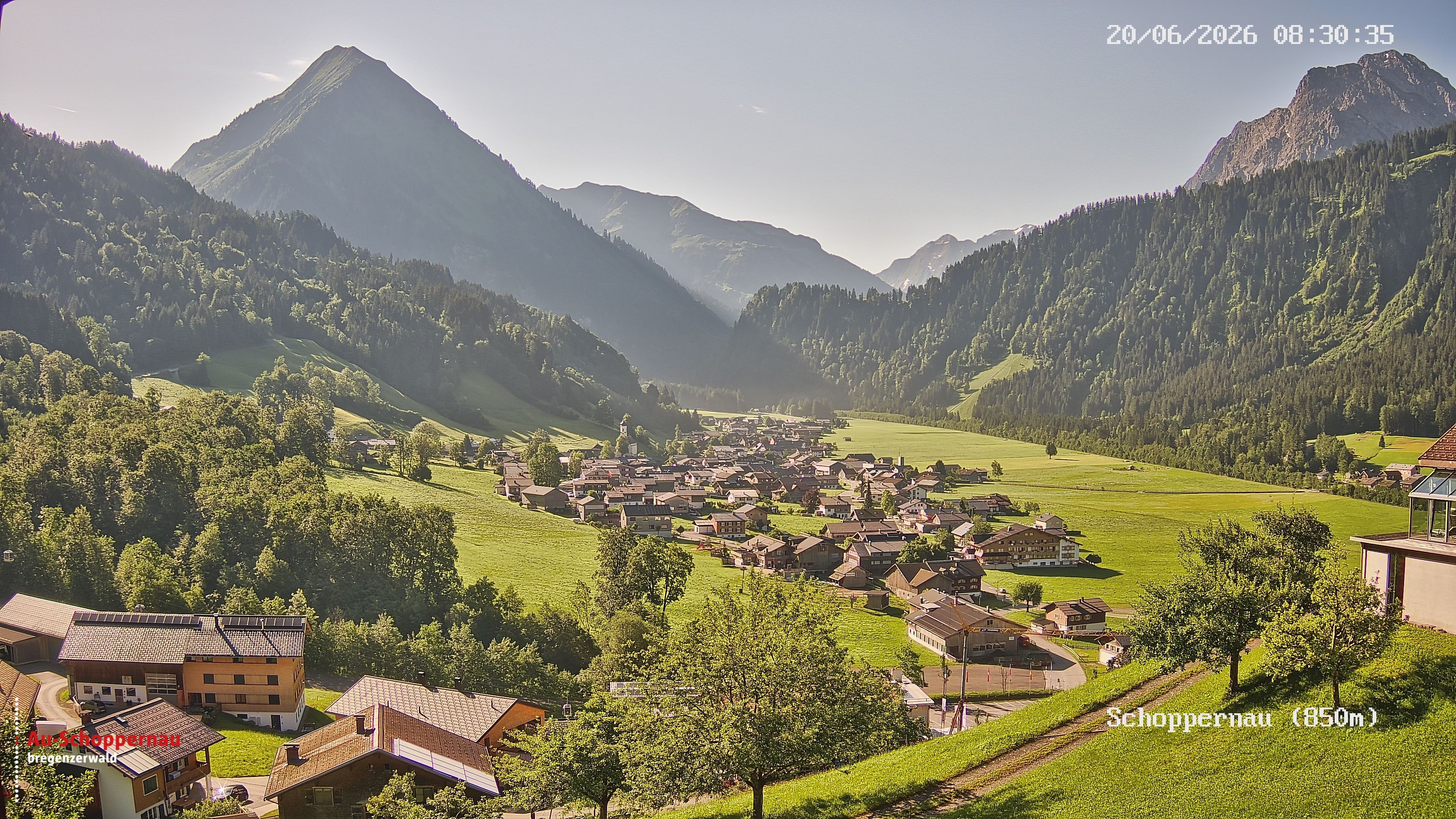 Archiv Foto Webcam Schoppernau im Bregenzerwald