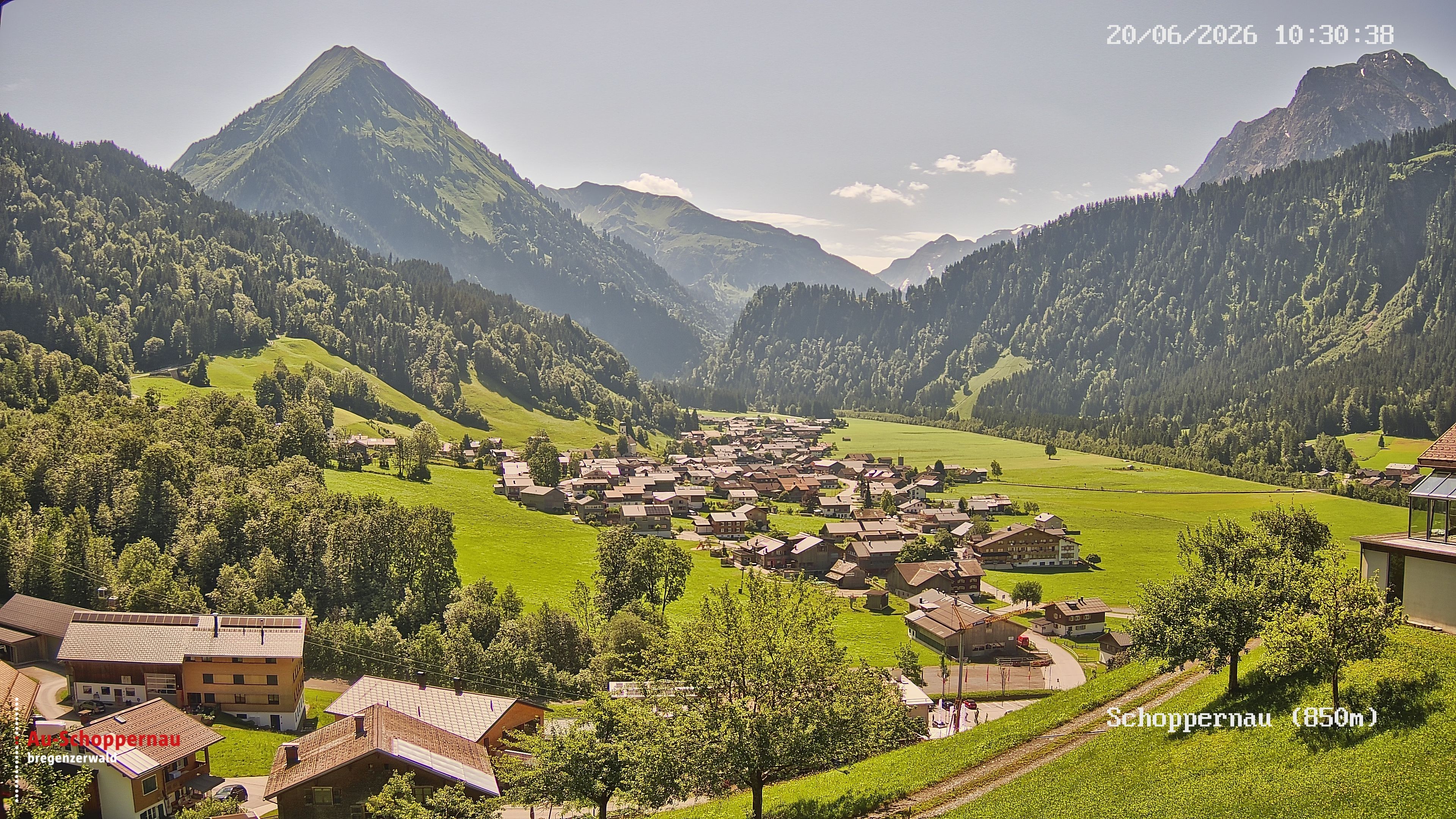Archiv Foto Webcam Schoppernau im Bregenzerwald