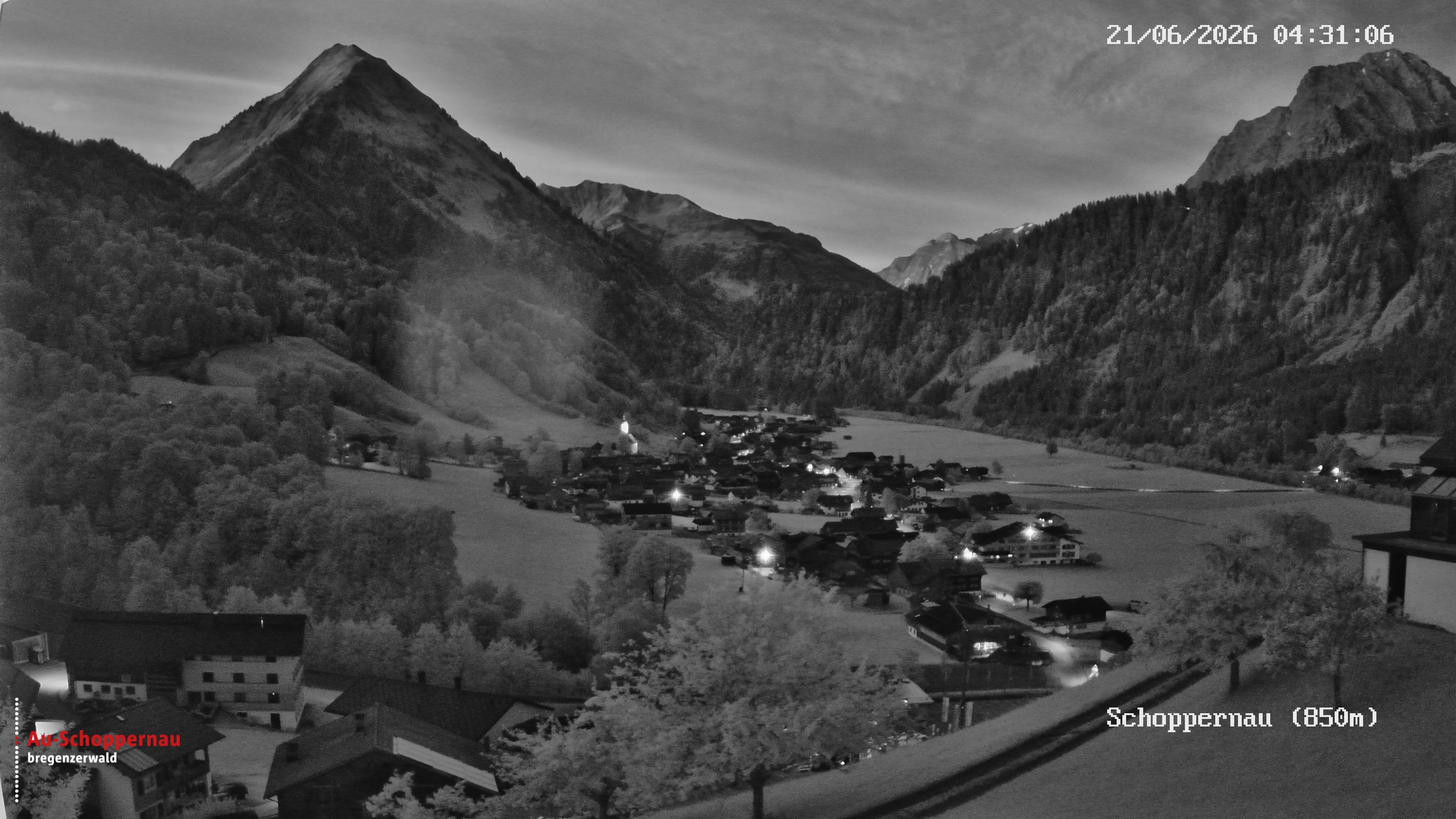 Archiv Foto Webcam Schoppernau im Bregenzerwald