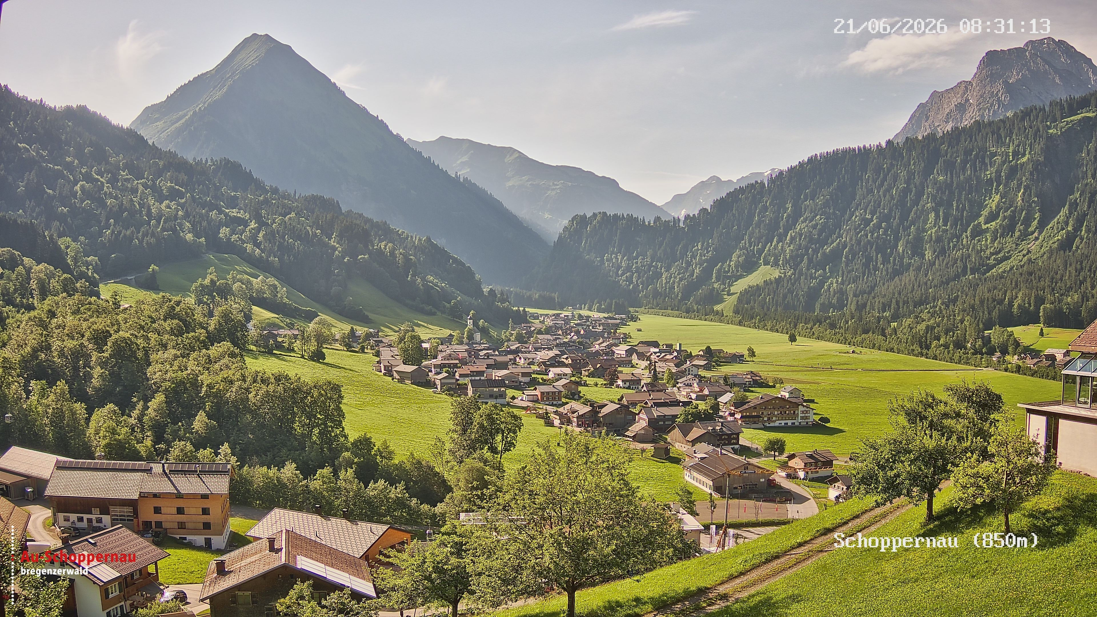 Archiv Foto Webcam Schoppernau im Bregenzerwald