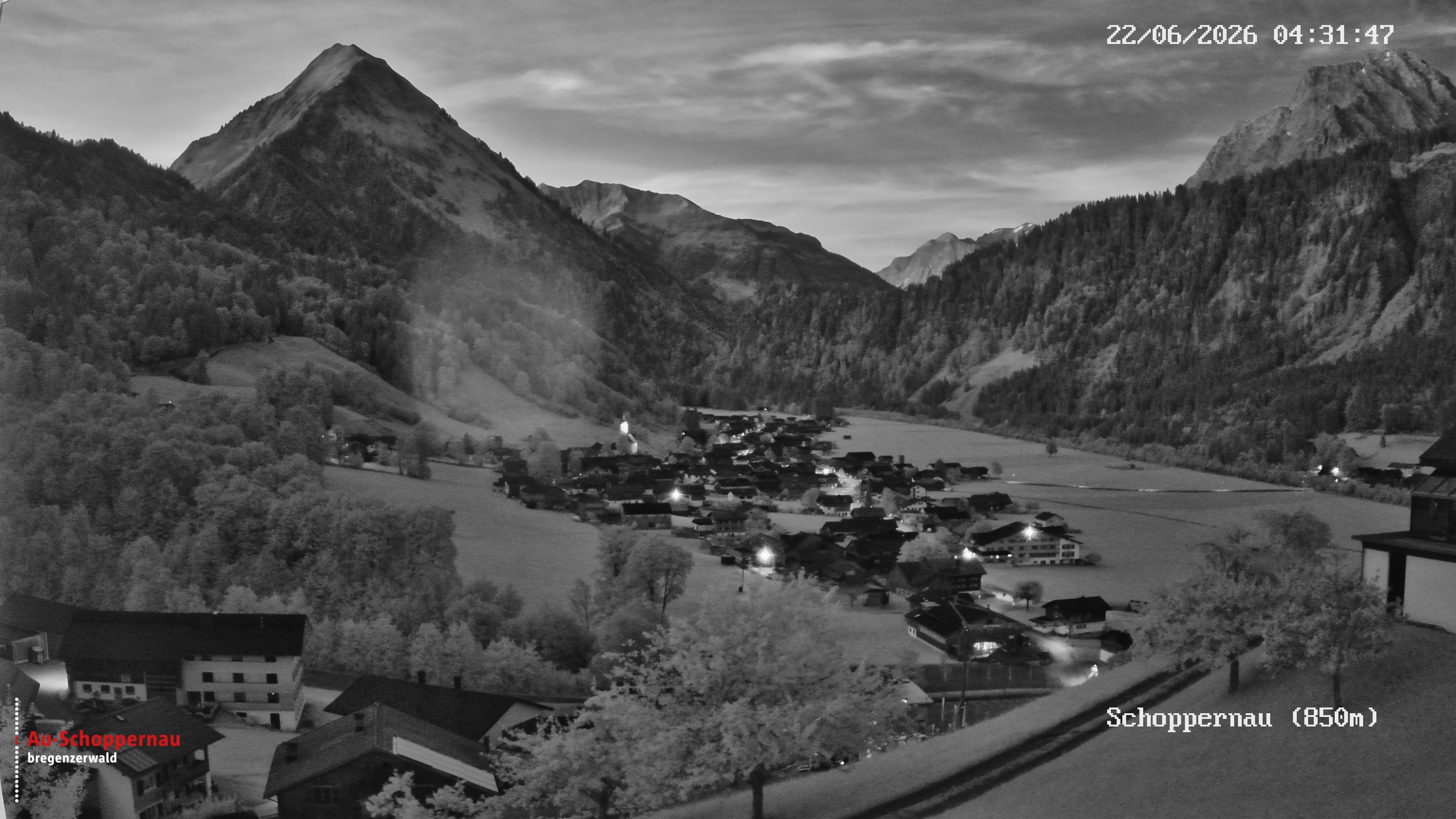 Archiv Foto Webcam Schoppernau im Bregenzerwald