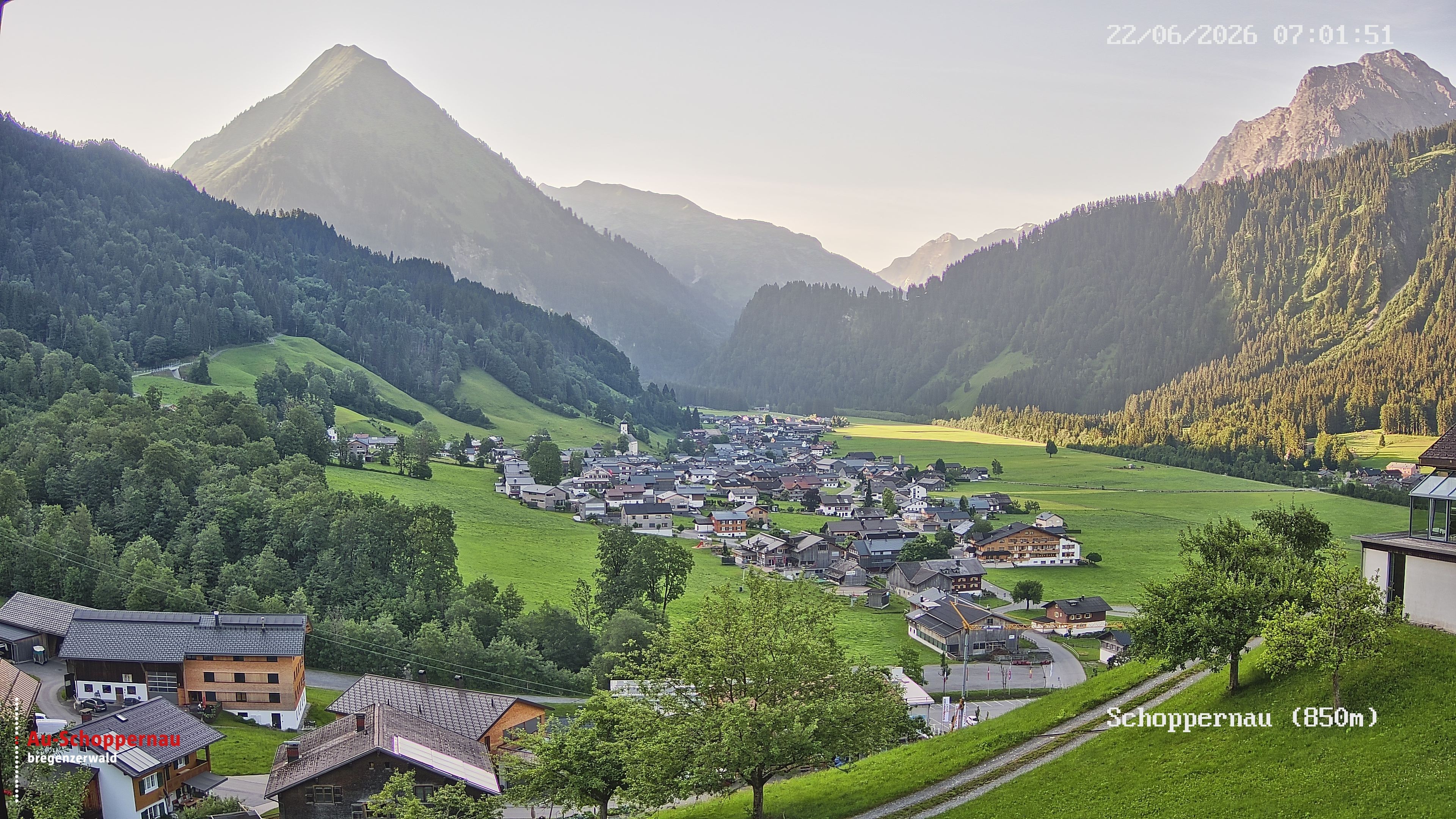 Archiv Foto Webcam Schoppernau im Bregenzerwald