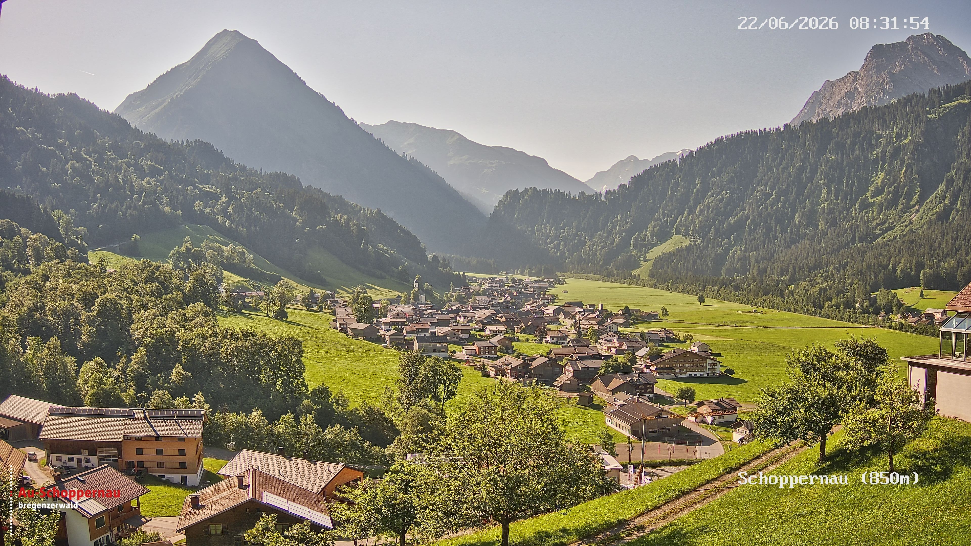 Archiv Foto Webcam Schoppernau im Bregenzerwald