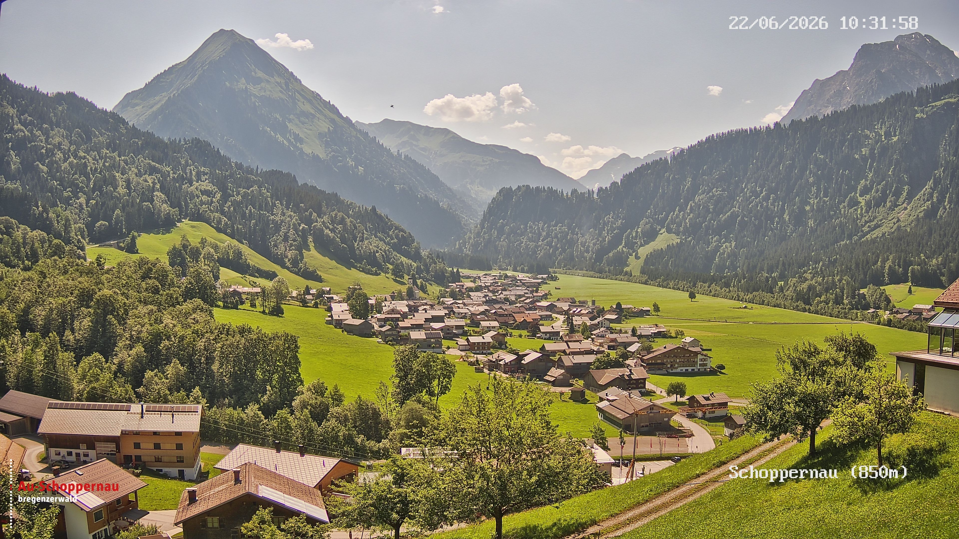 Archiv Foto Webcam Schoppernau im Bregenzerwald