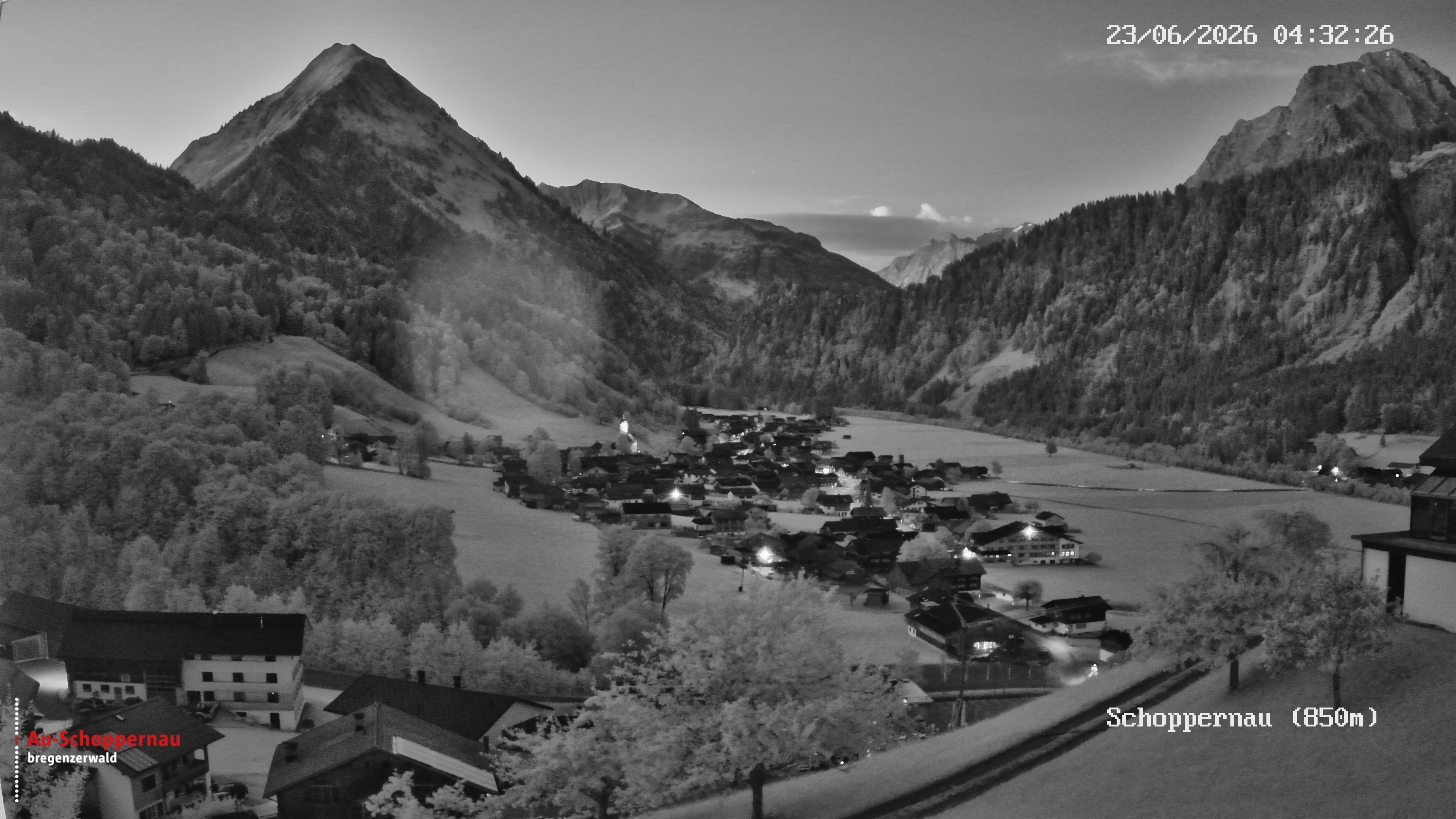 Archiv Foto Webcam Schoppernau im Bregenzerwald