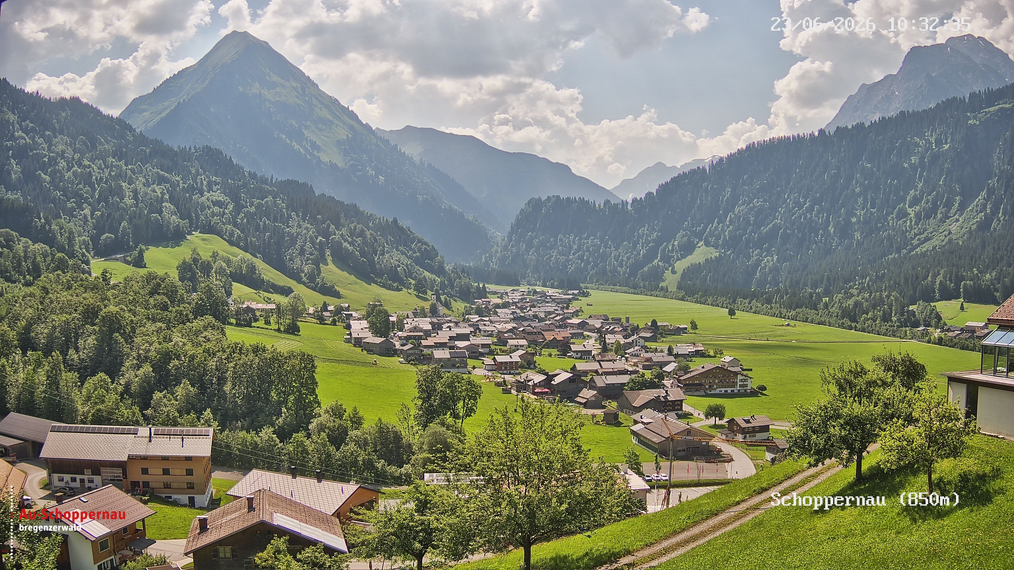 Archiv Foto Webcam Schoppernau im Bregenzerwald