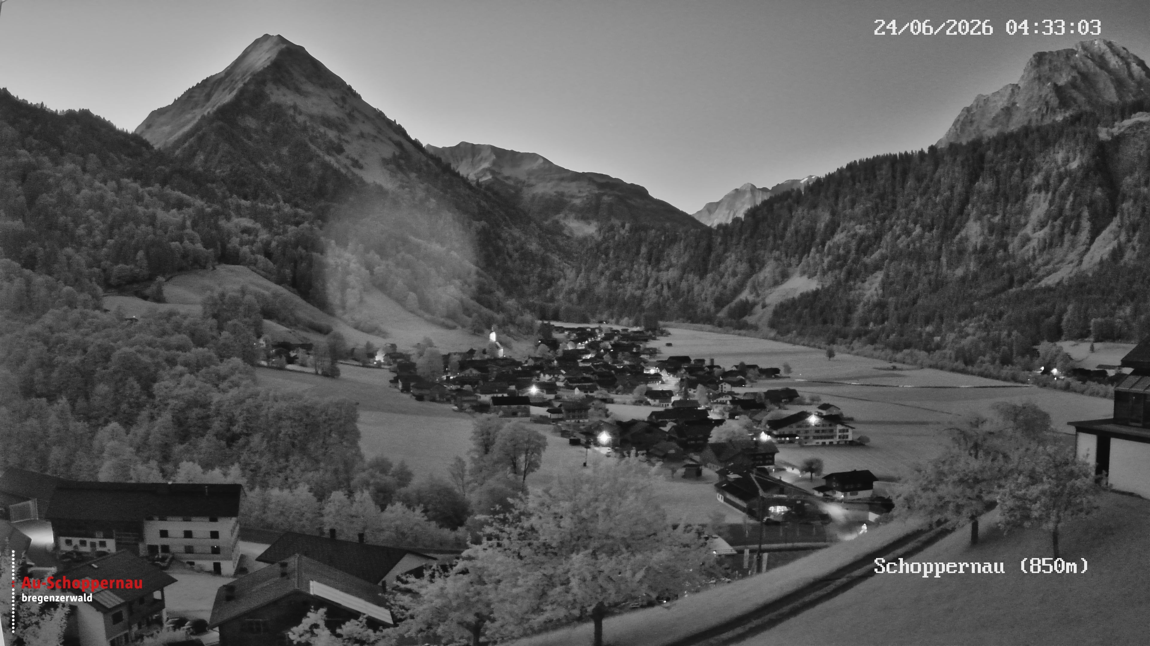 Archiv Foto Webcam Schoppernau im Bregenzerwald