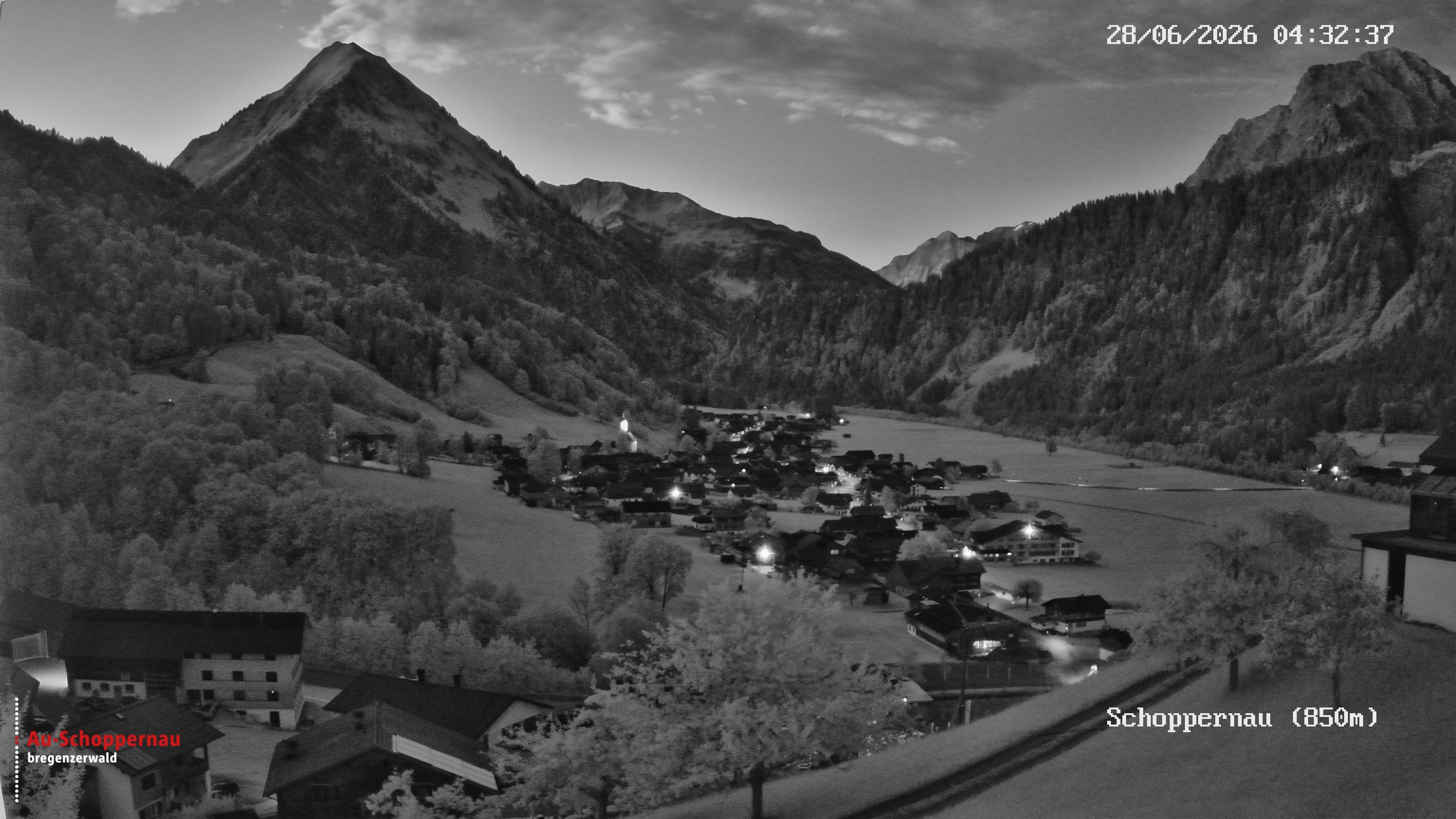 Archiv Foto Webcam Schoppernau im Bregenzerwald