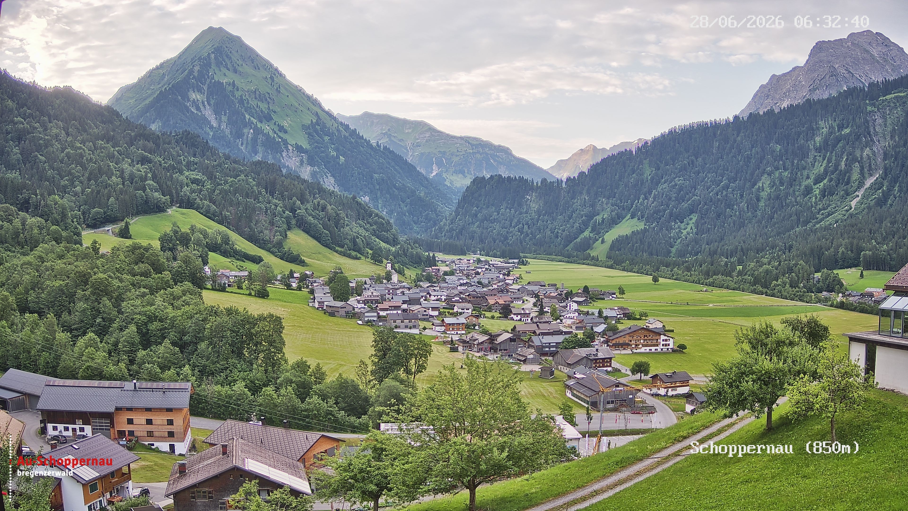 Archiv Foto Webcam Schoppernau im Bregenzerwald