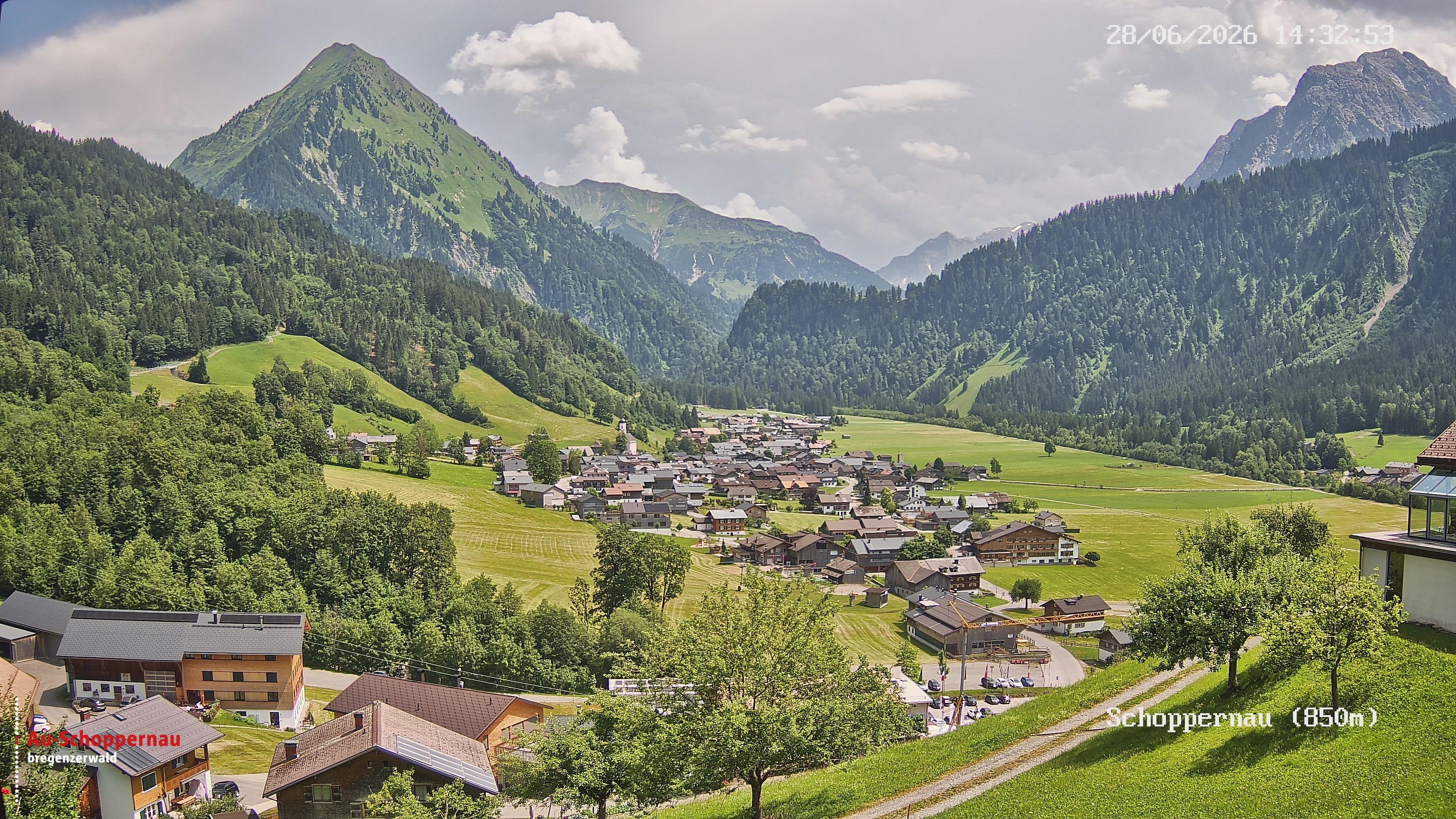 Archiv Foto Webcam Schoppernau im Bregenzerwald