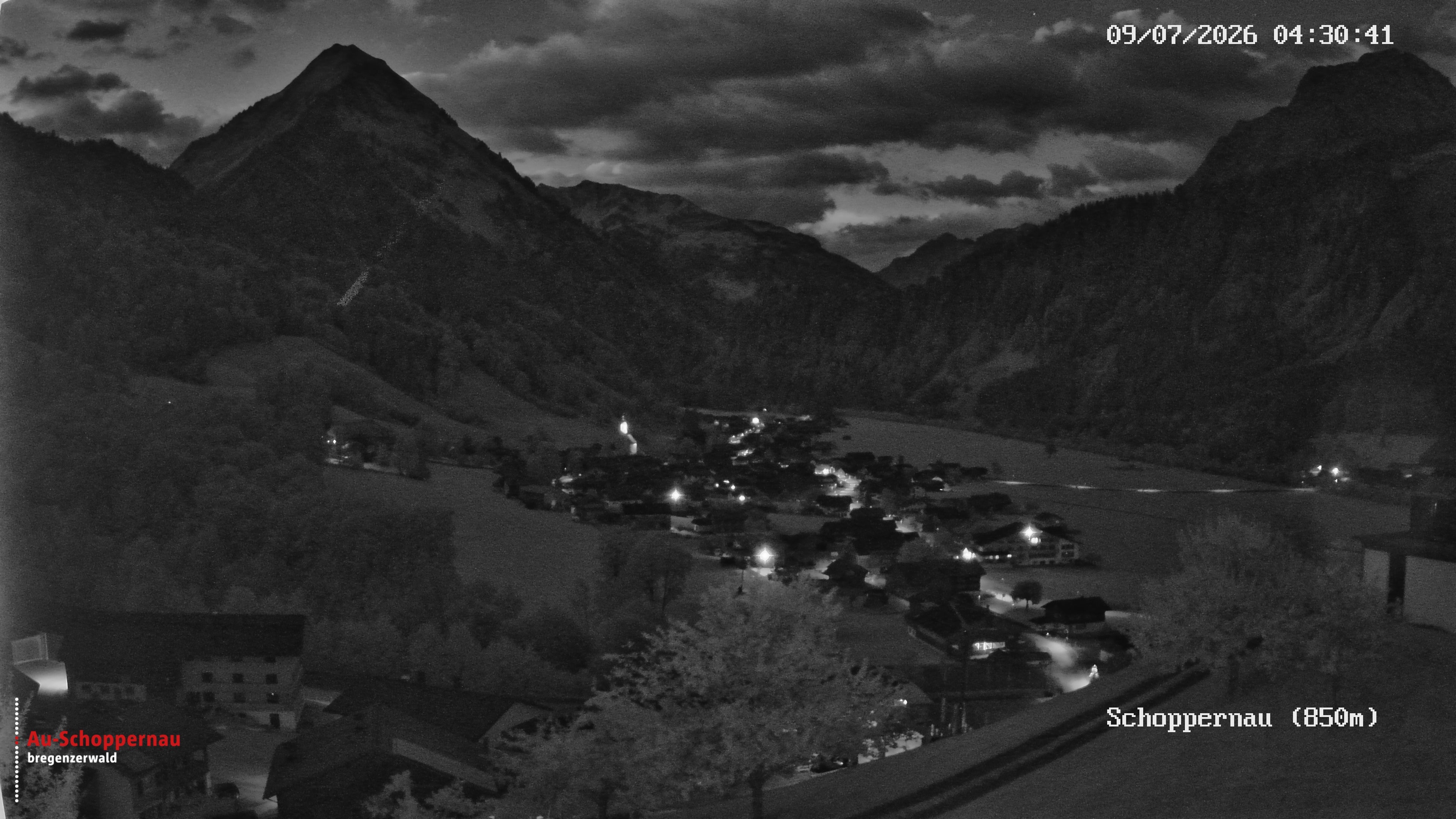 Archiv Foto Webcam Schoppernau im Bregenzerwald