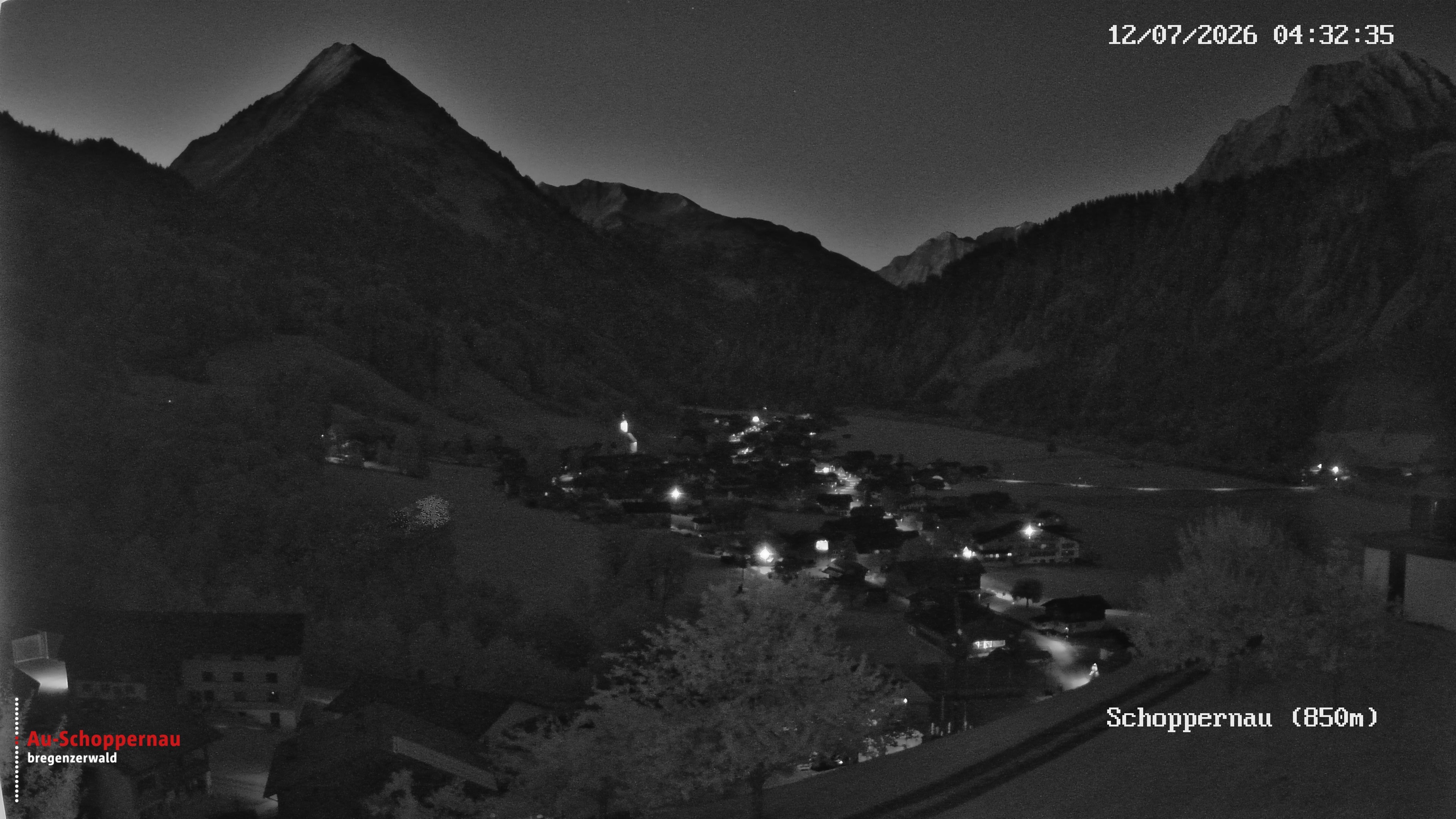 Archived image Webcam Schoppernau in the Bregenzerwald