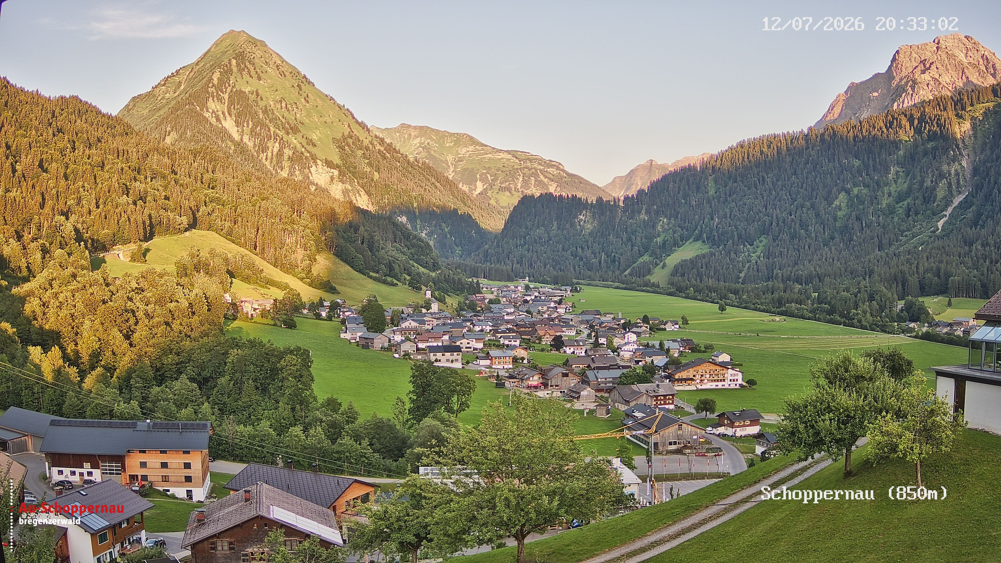 Archived image Webcam Schoppernau in the Bregenzerwald