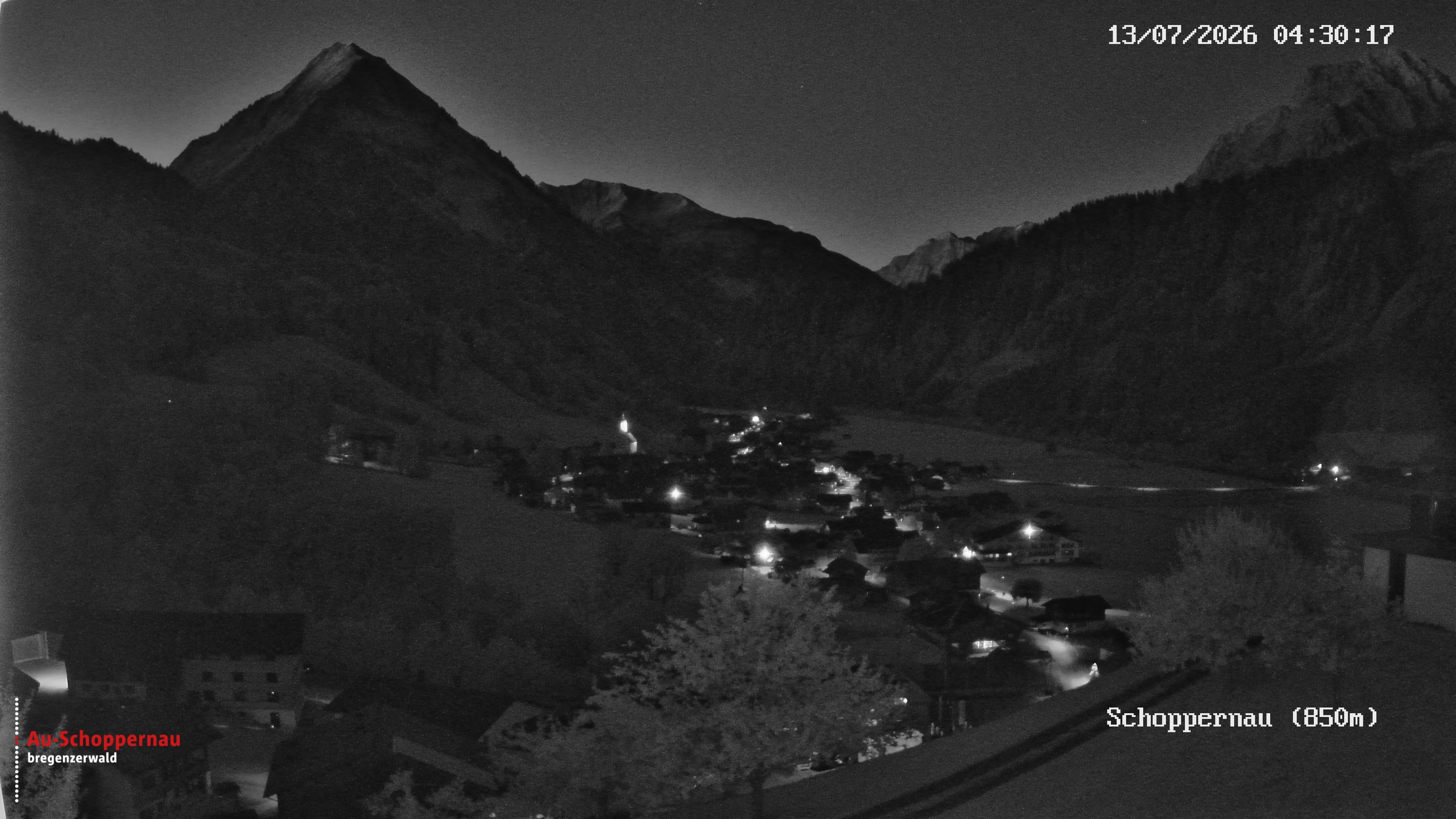 Archiv Foto Webcam Schoppernau im Bregenzerwald