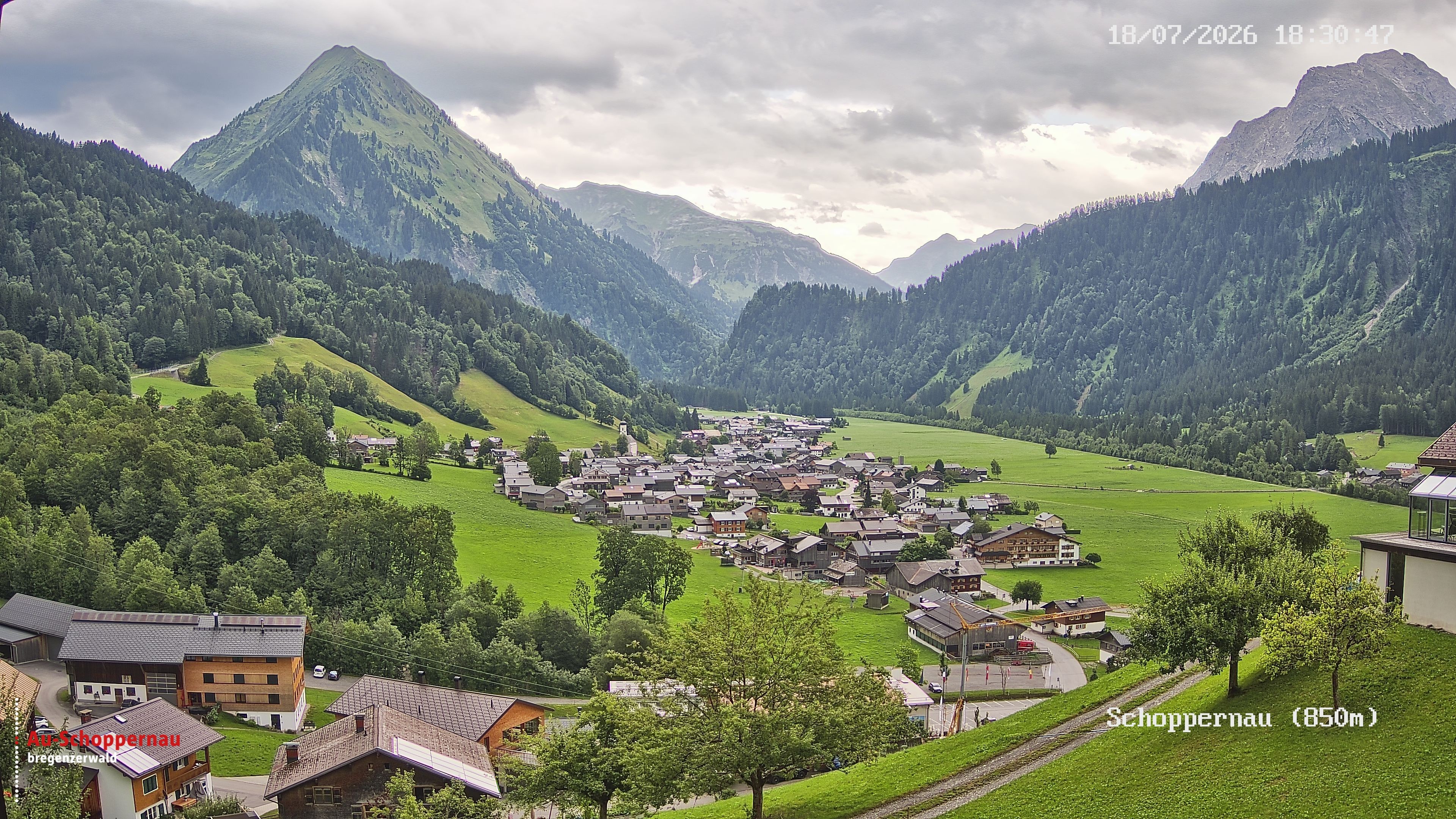 Archiv Foto Webcam Schoppernau im Bregenzerwald
