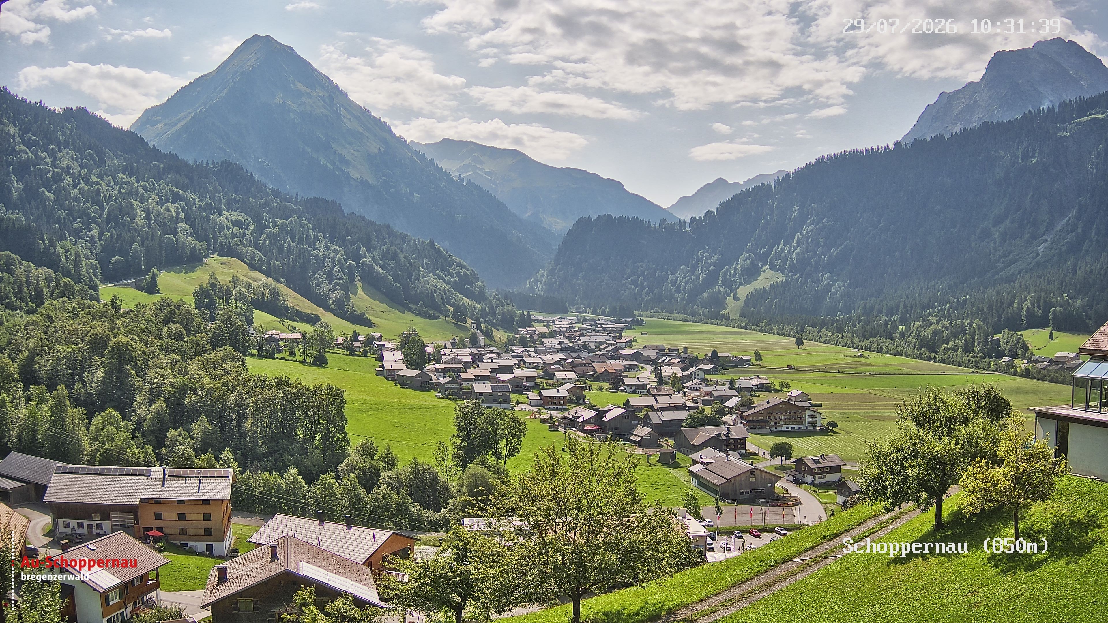 Archiv Foto Webcam Schoppernau im Bregenzerwald
