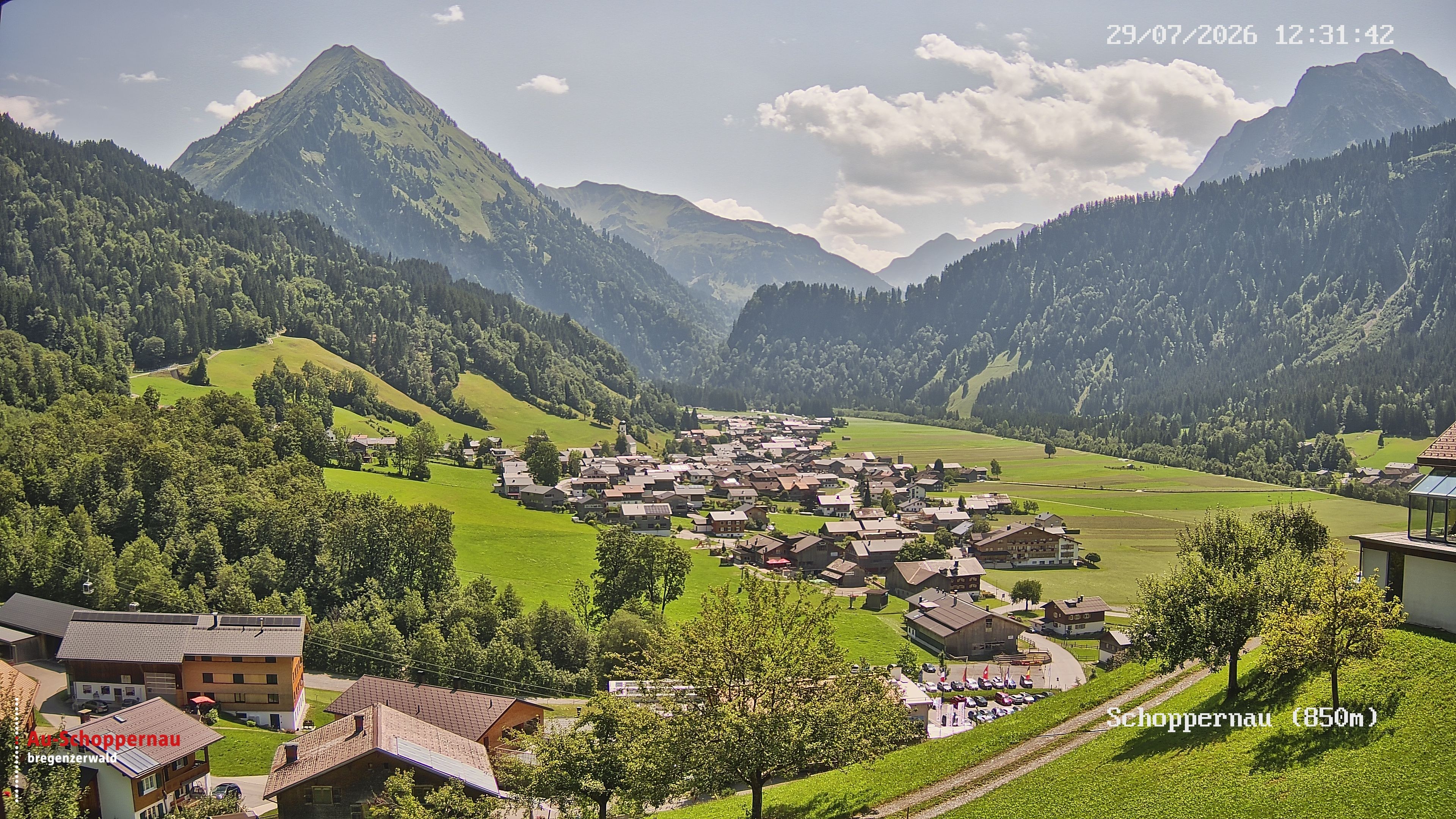 Archiv Foto Webcam Schoppernau im Bregenzerwald