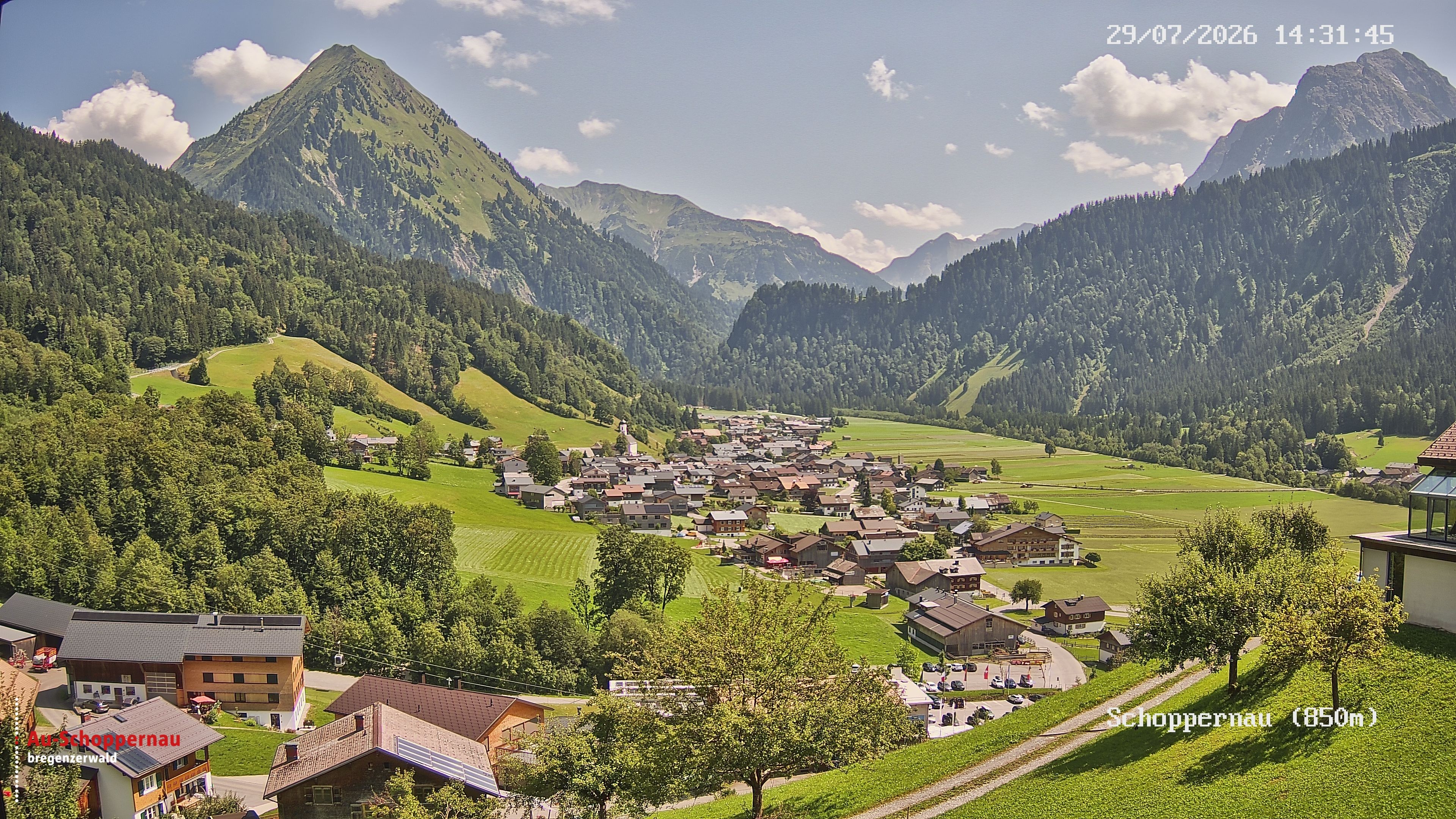 Archiv Foto Webcam Schoppernau im Bregenzerwald