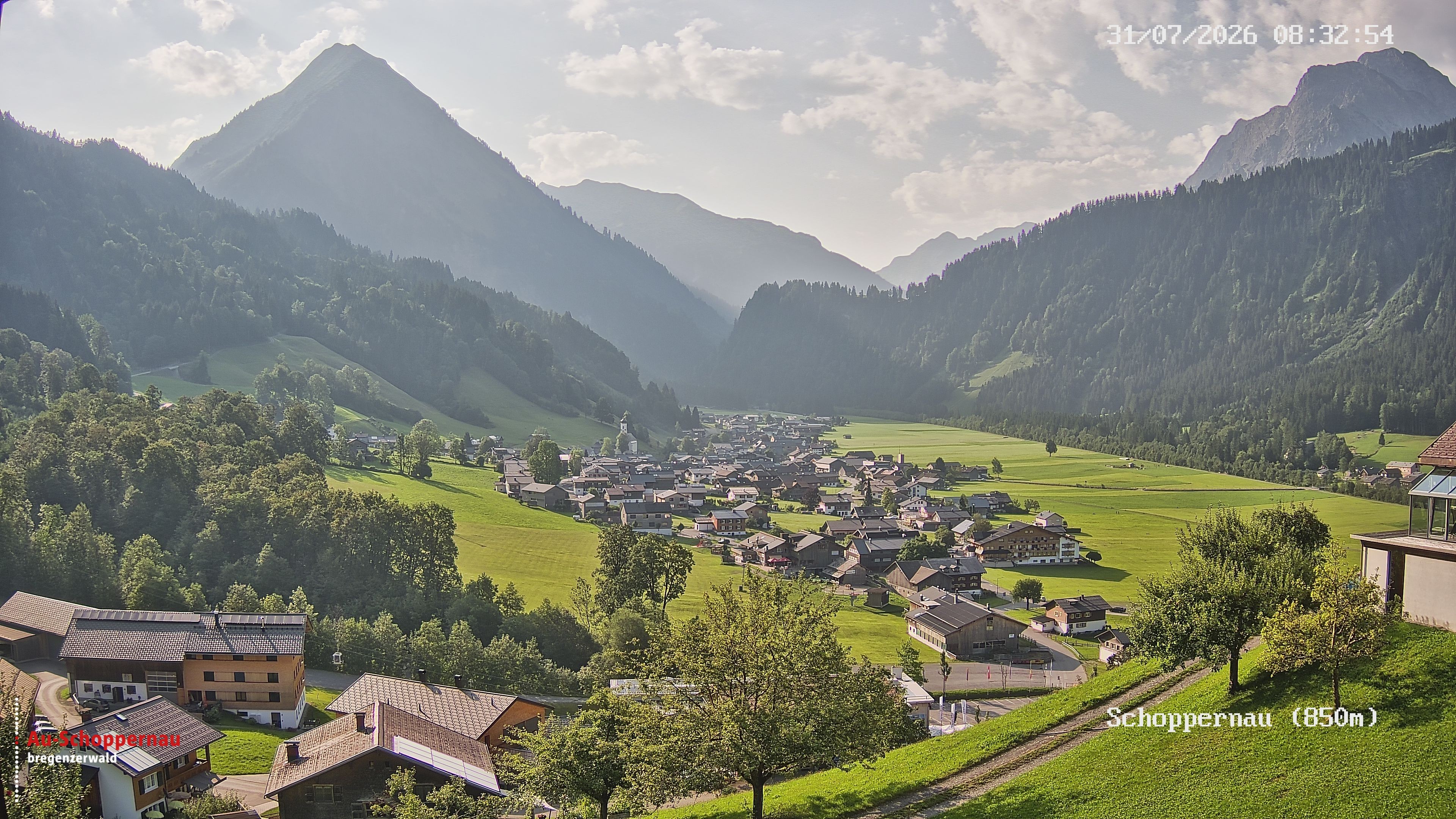 Archiv Foto Webcam Schoppernau im Bregenzerwald