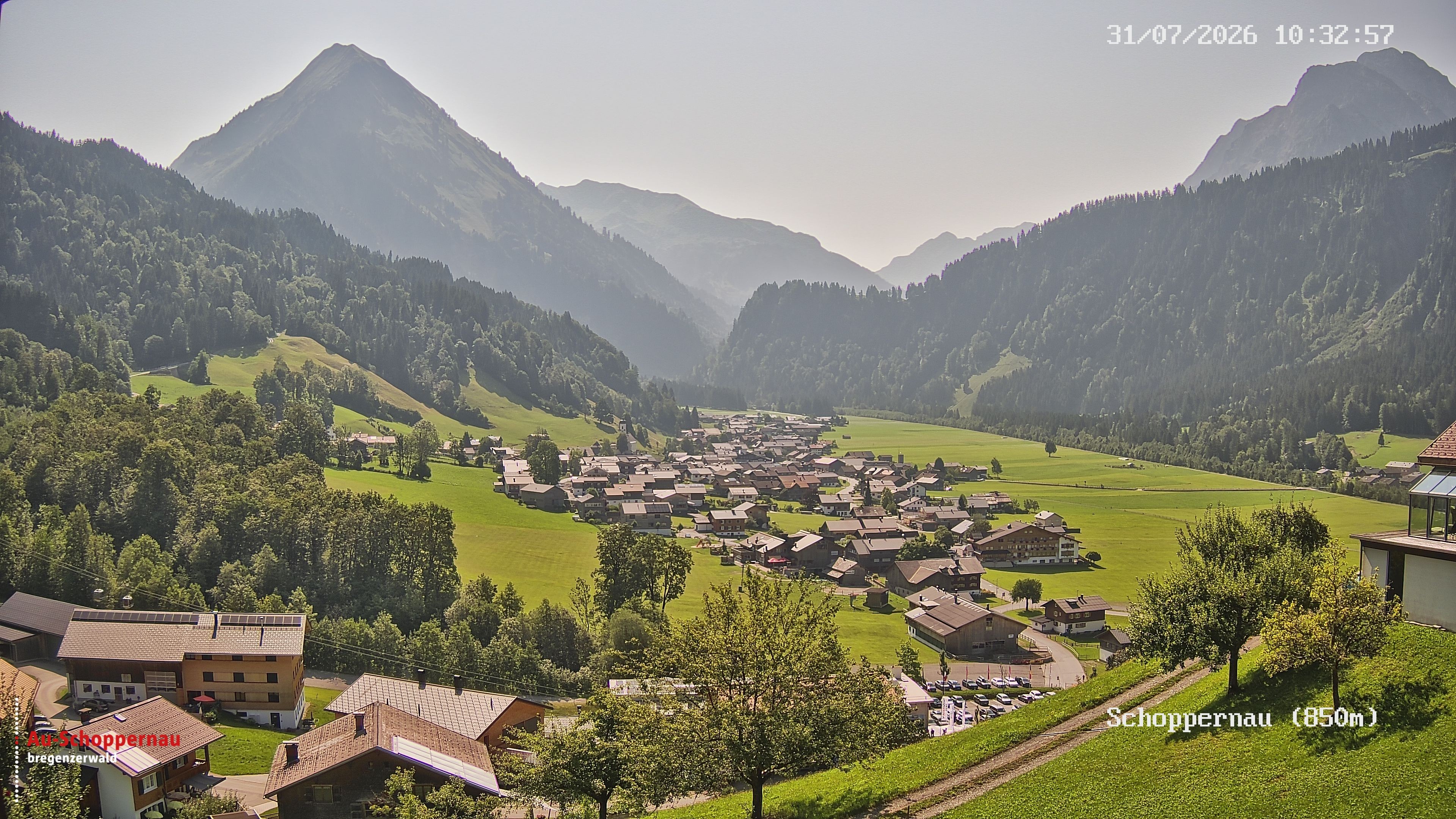 Archiv Foto Webcam Schoppernau im Bregenzerwald