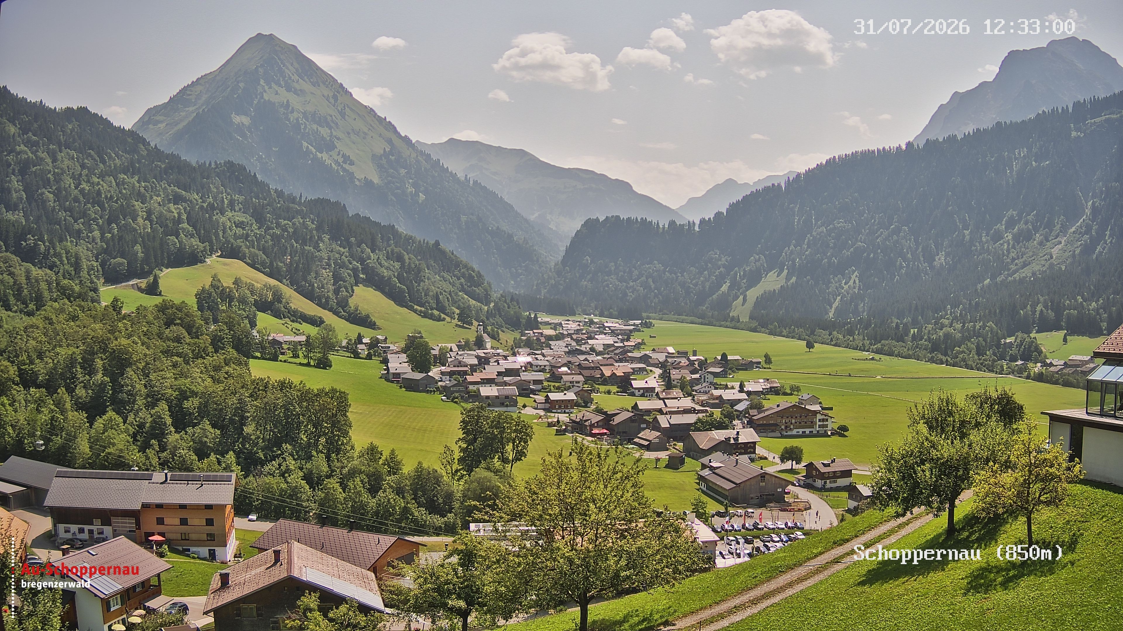 Archiv Foto Webcam Schoppernau im Bregenzerwald