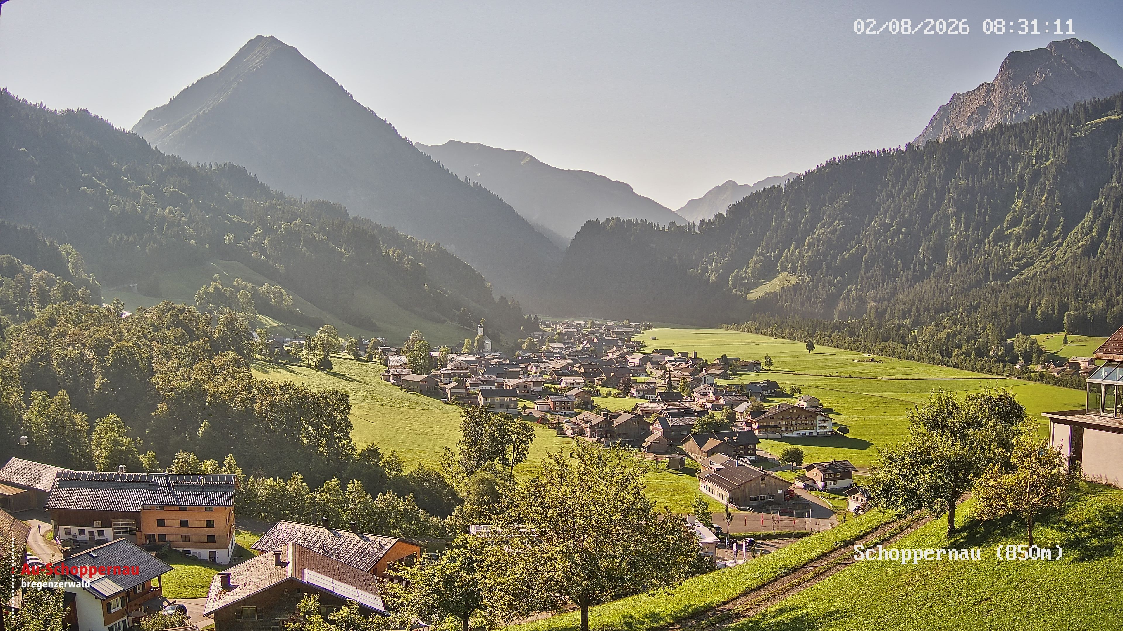 Archiv Foto Webcam Schoppernau im Bregenzerwald