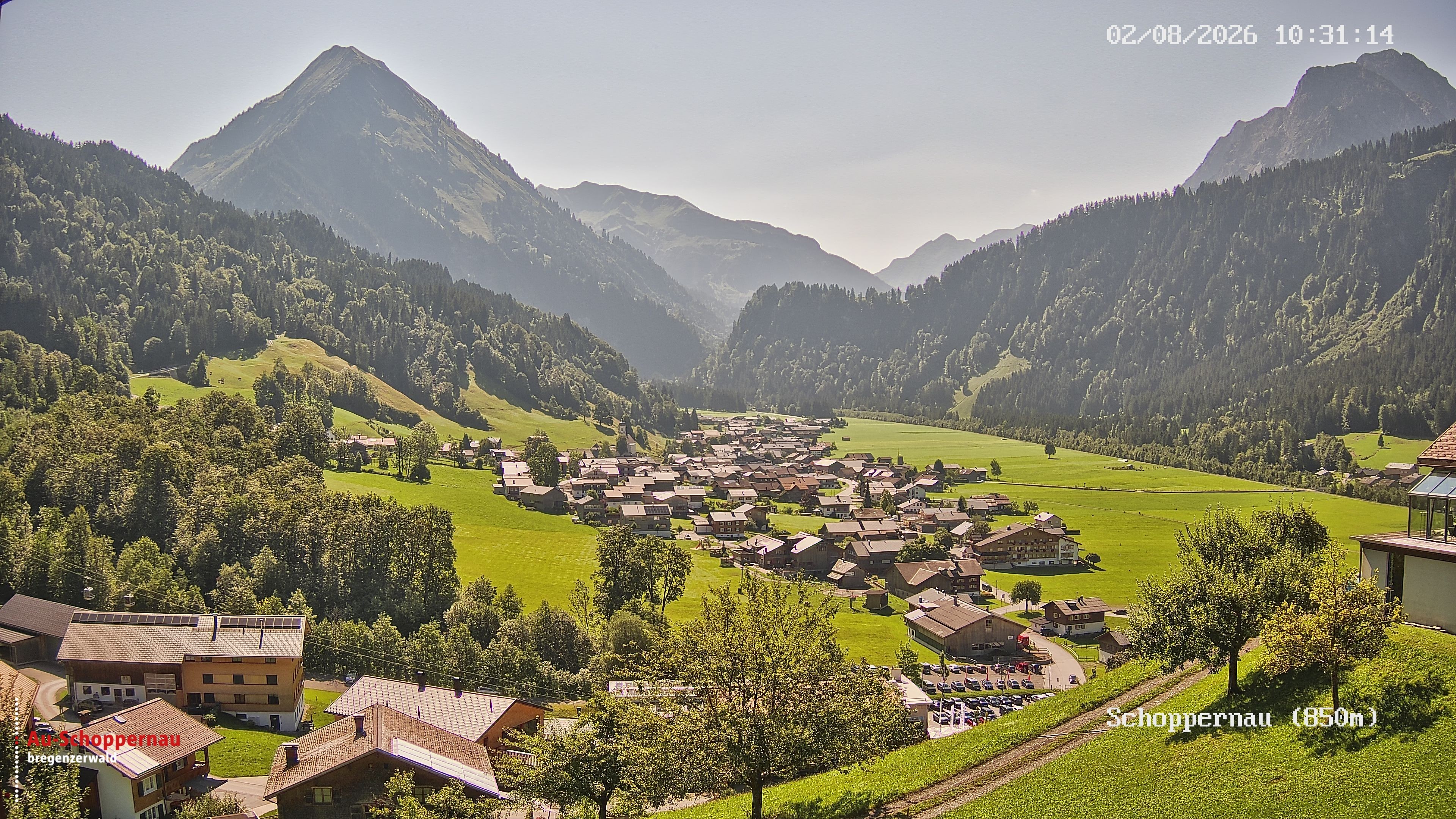 Archiv Foto Webcam Schoppernau im Bregenzerwald
