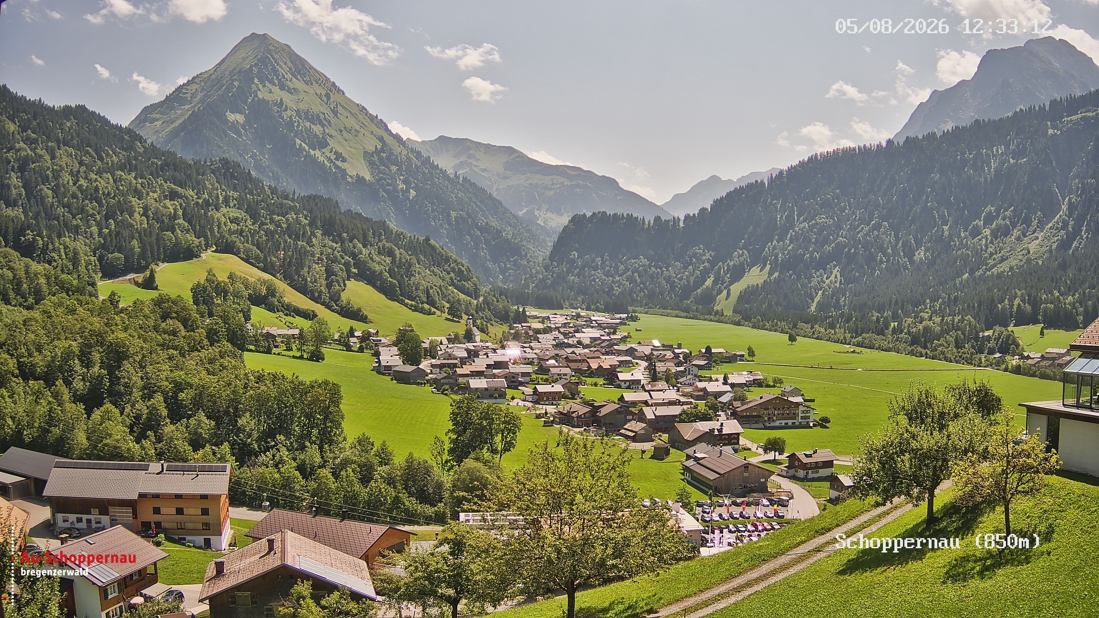 Archived image Webcam Schoppernau in the Bregenzerwald