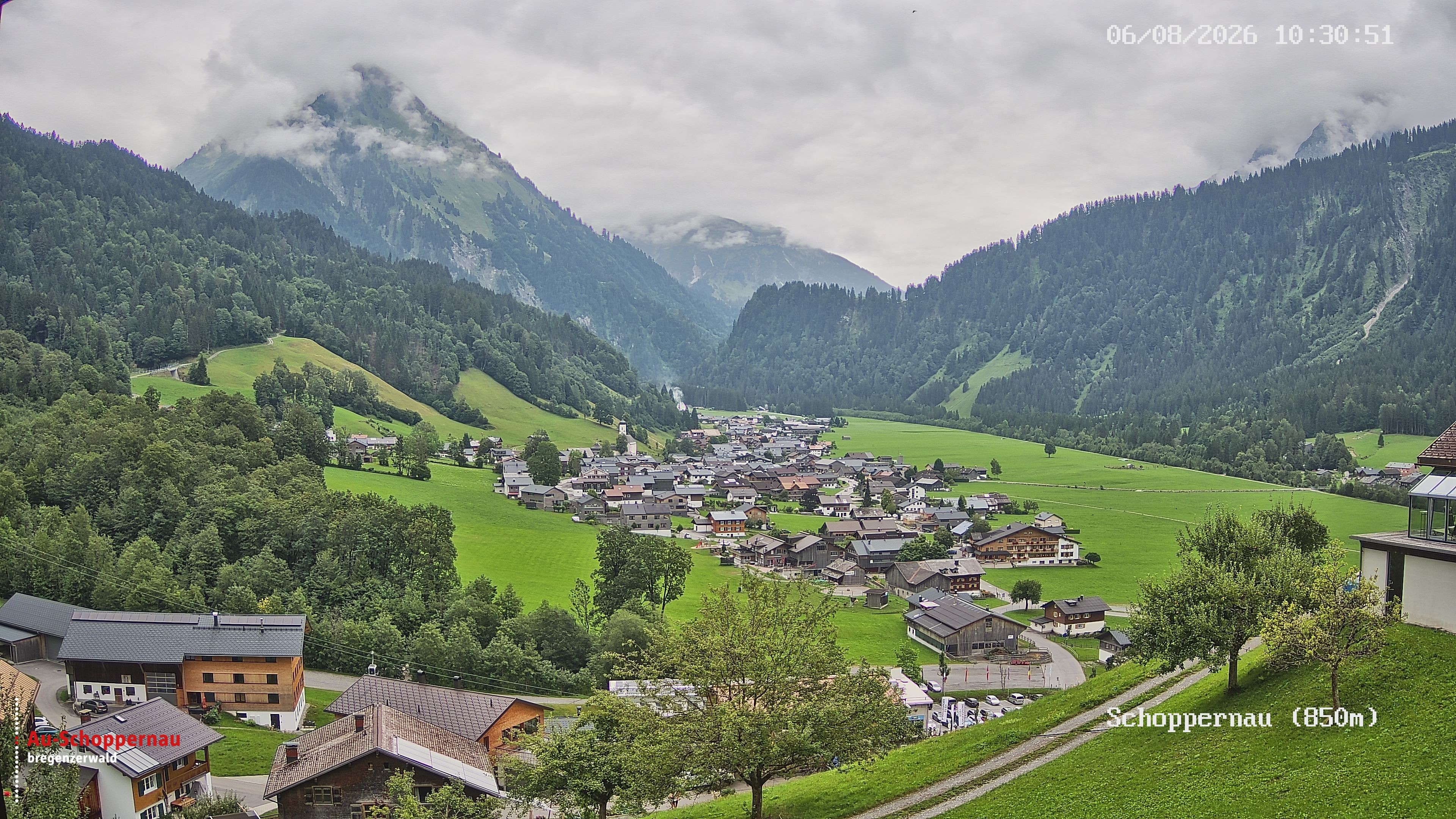 Archiv Foto Webcam Schoppernau im Bregenzerwald