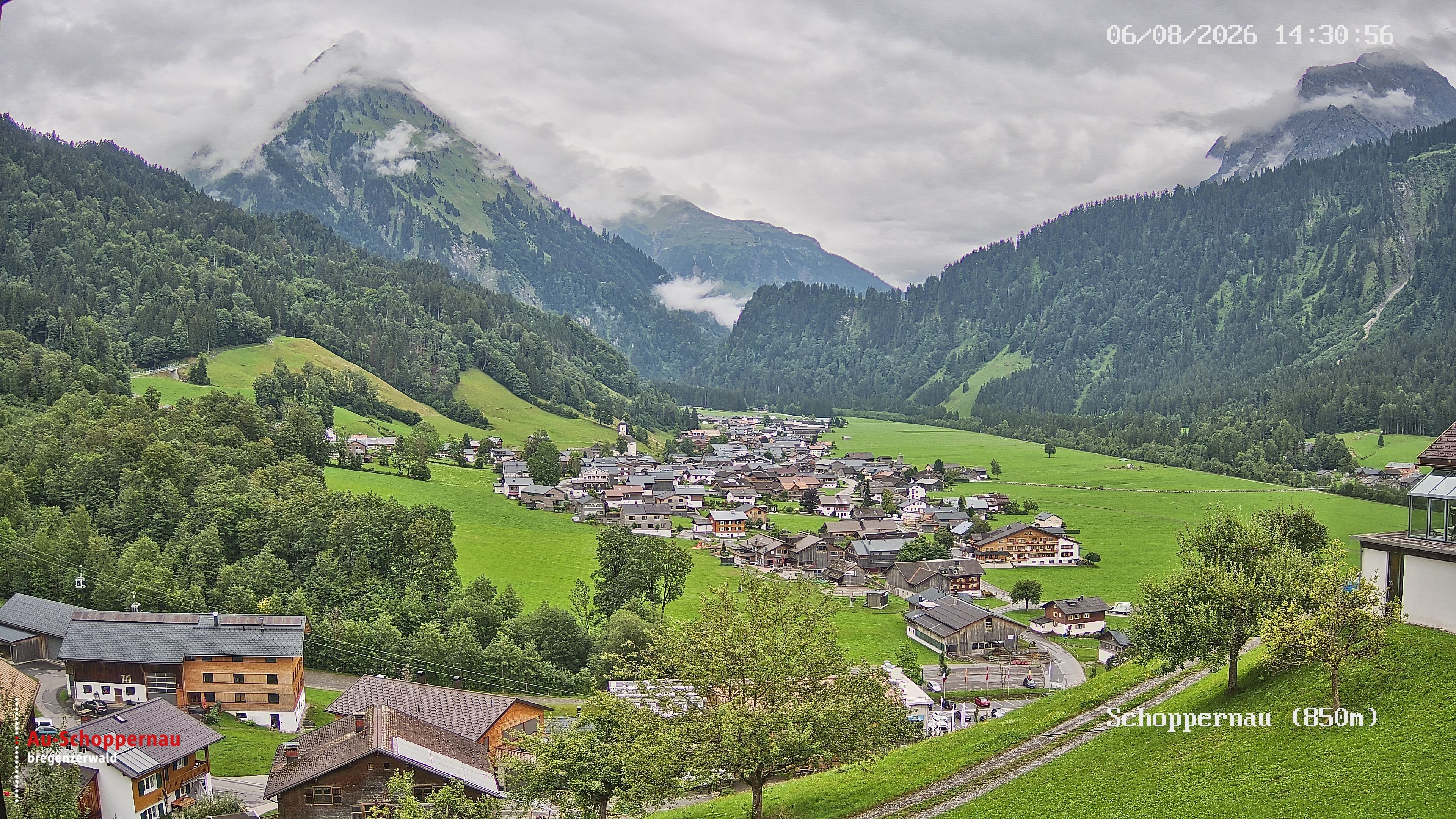 Archiv Foto Webcam Schoppernau im Bregenzerwald