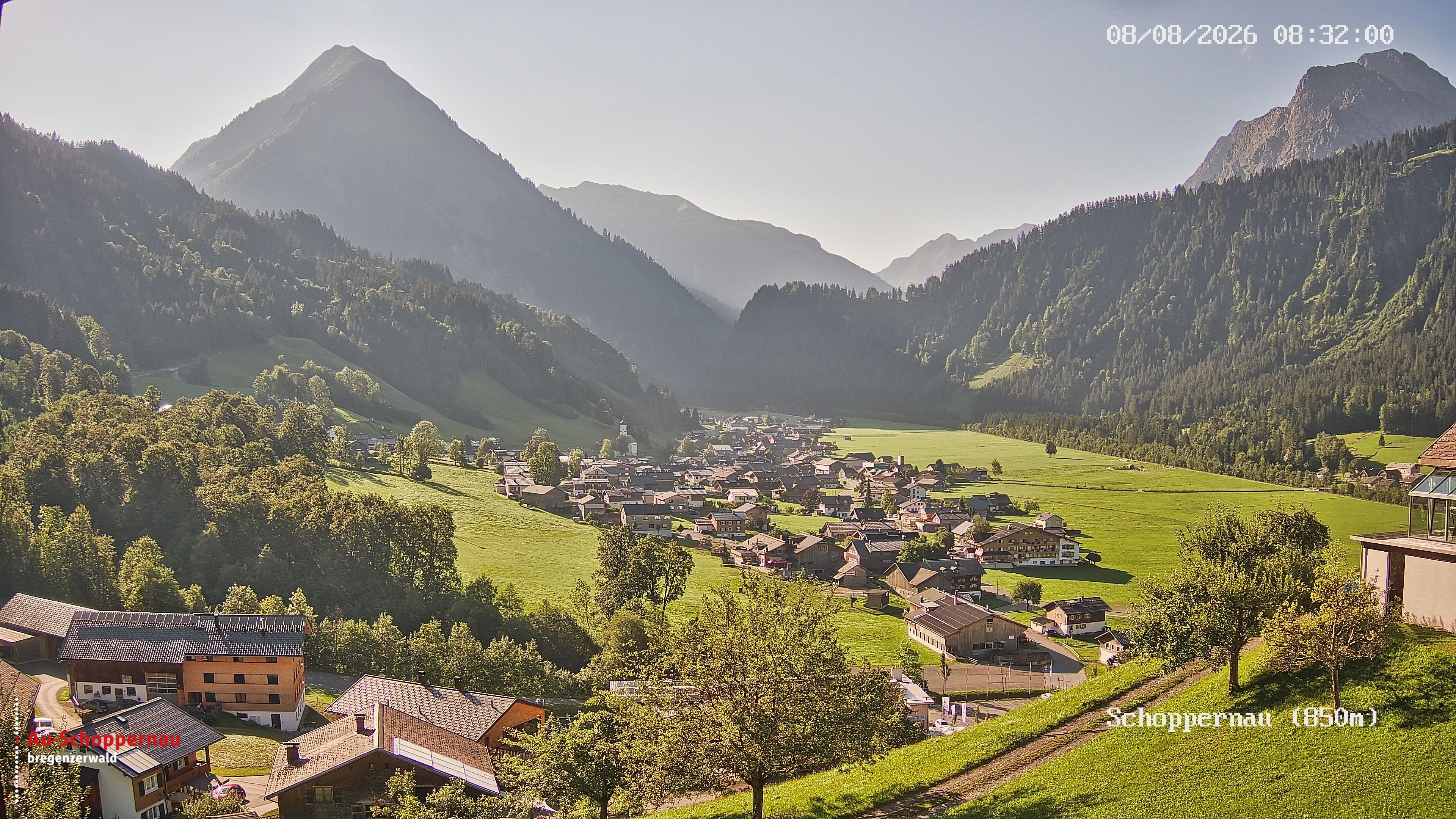 Archiv Foto Webcam Schoppernau im Bregenzerwald