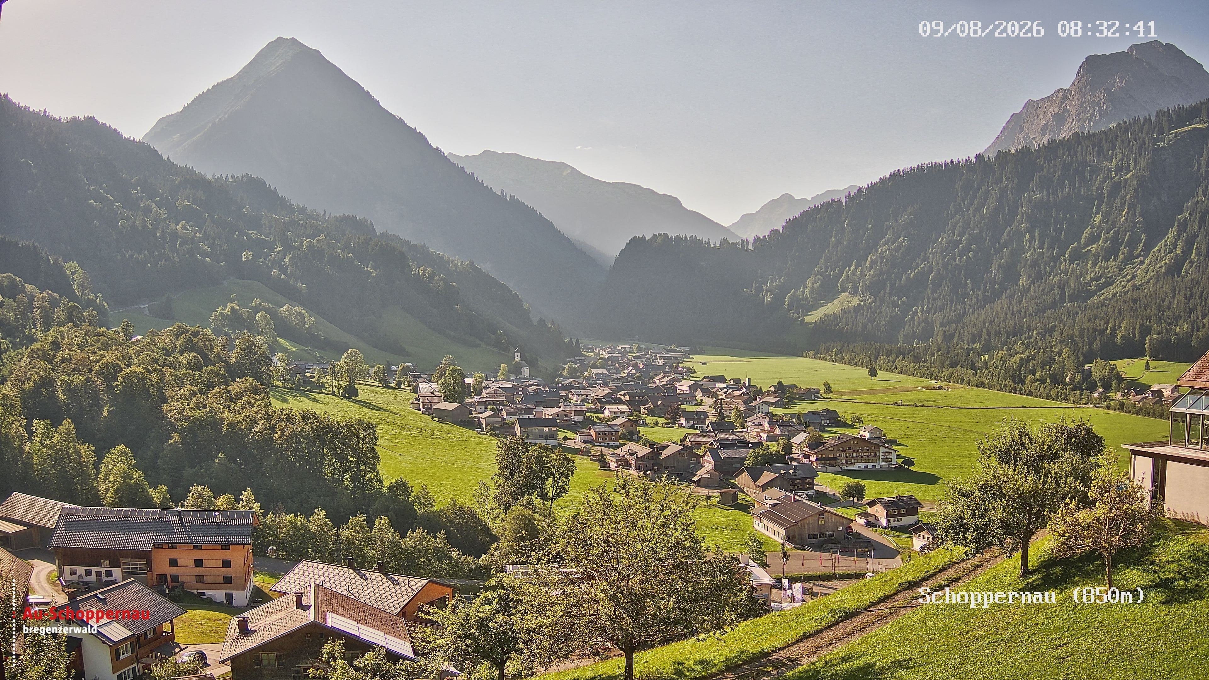 Archiv Foto Webcam Schoppernau im Bregenzerwald