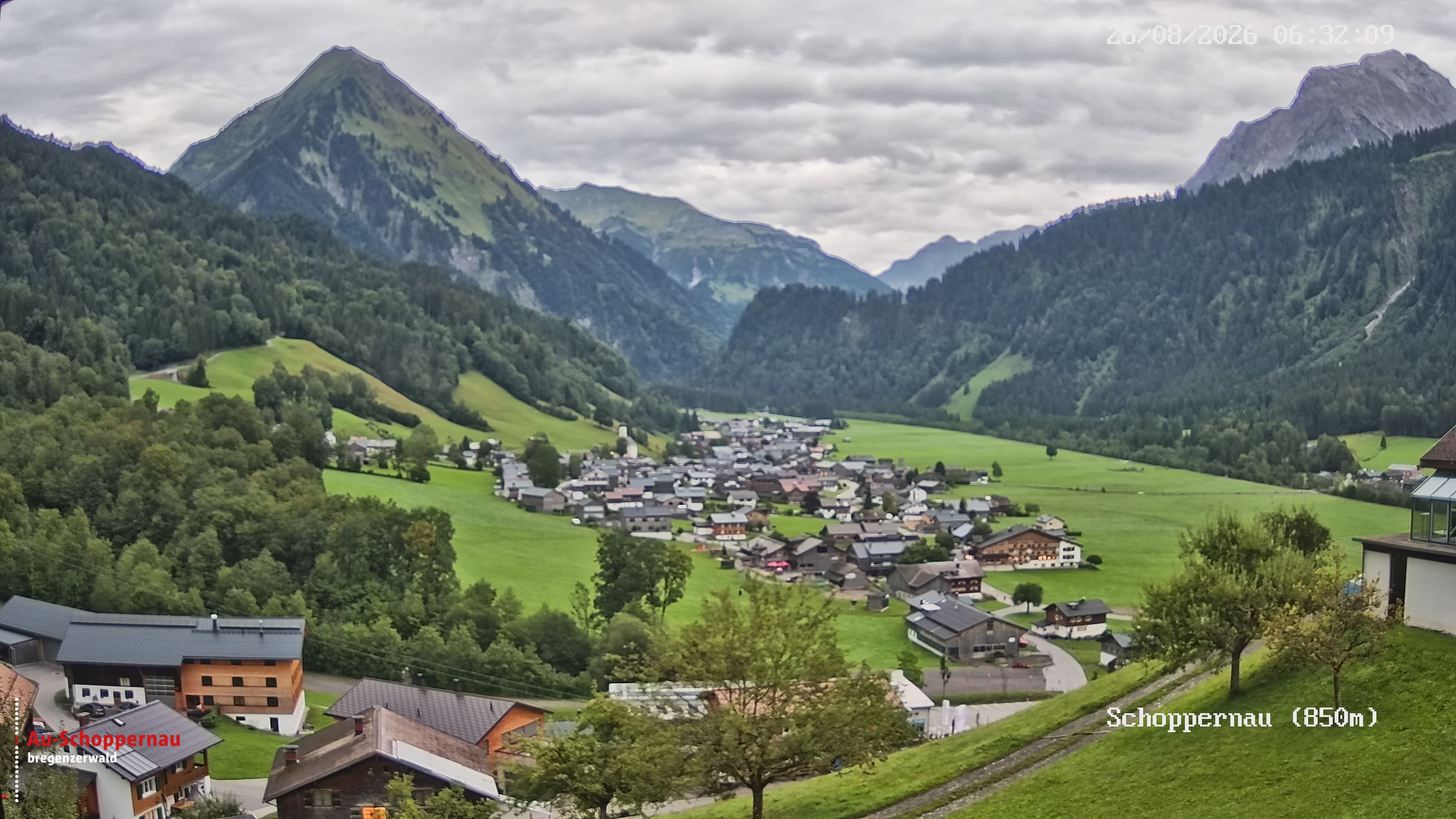 Archiv Foto Webcam Schoppernau im Bregenzerwald