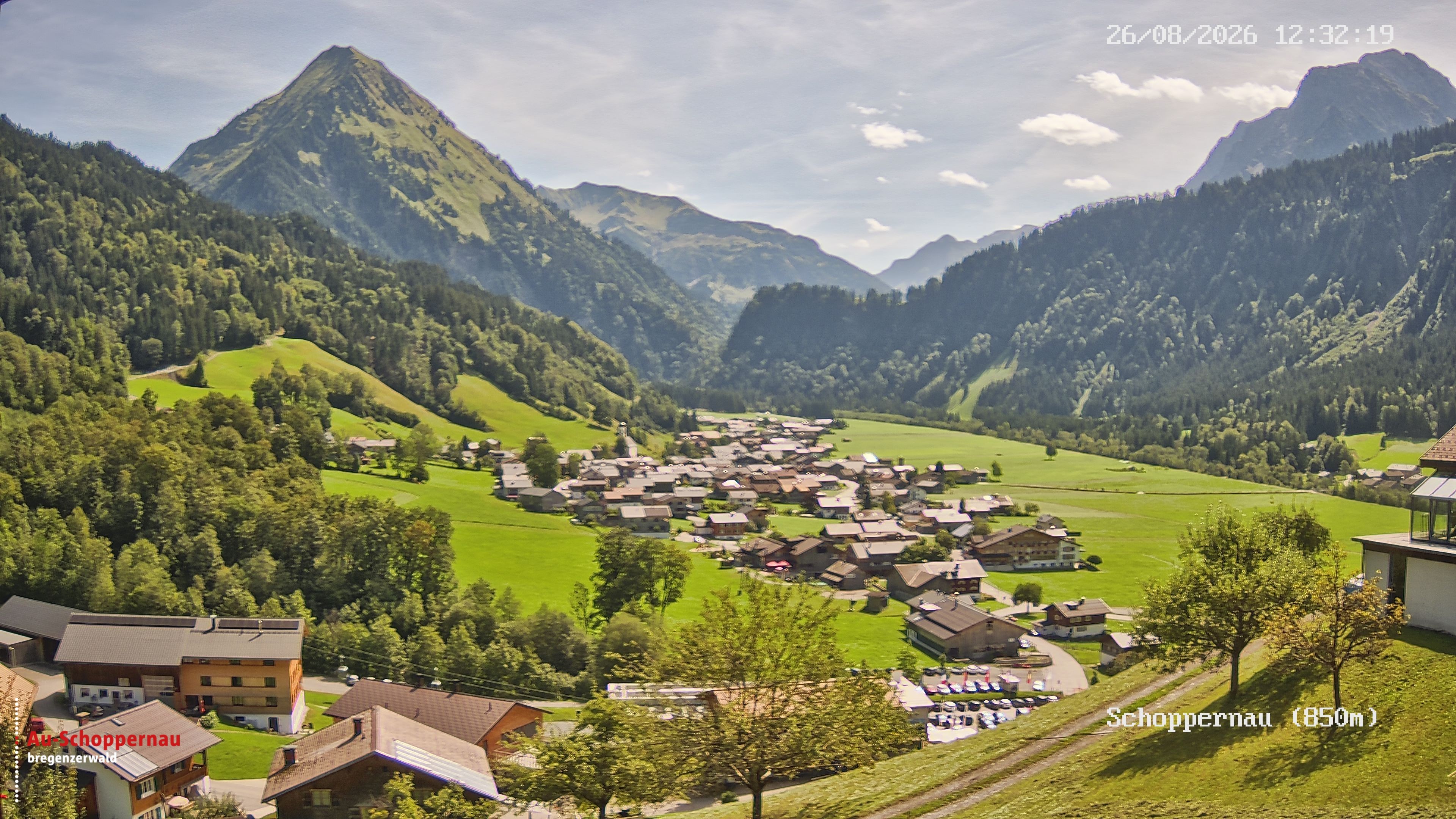 Archiv Foto Webcam Schoppernau im Bregenzerwald