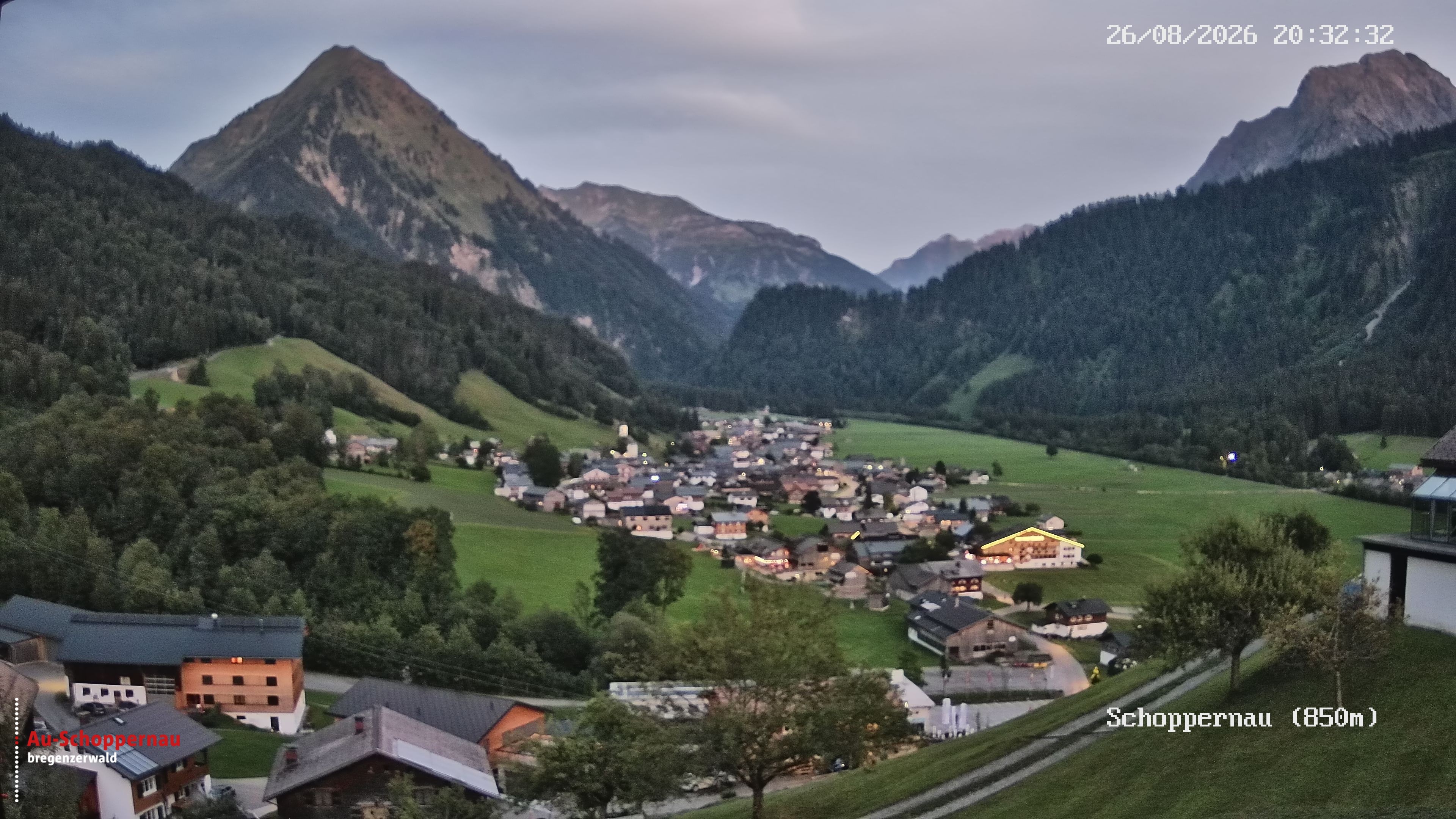 Archiv Foto Webcam Schoppernau im Bregenzerwald