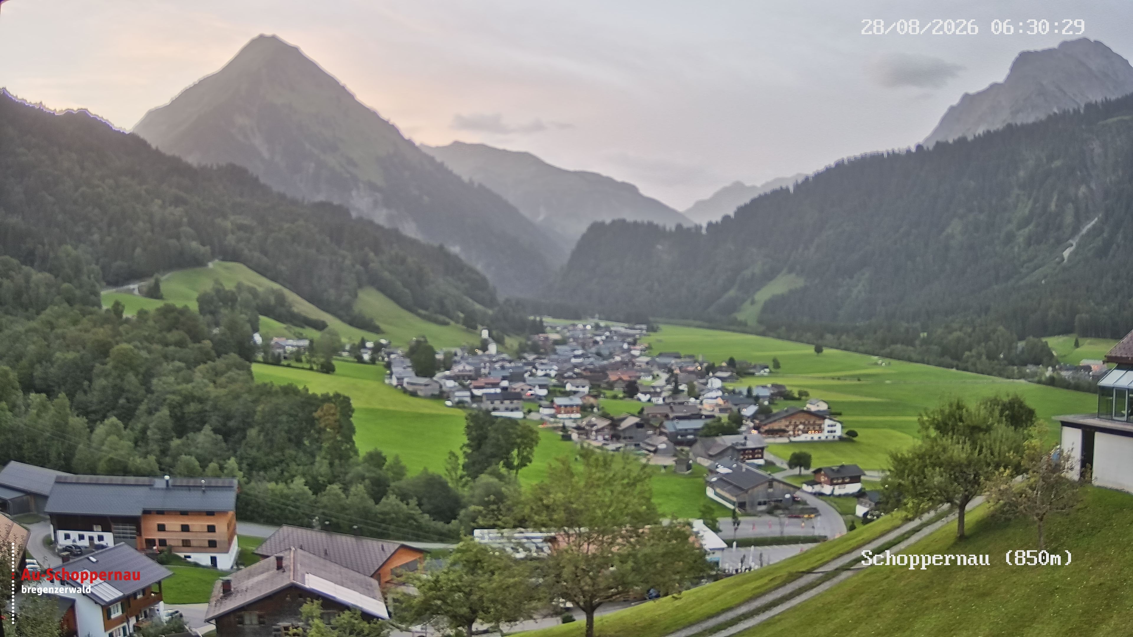 Archiv Foto Webcam Schoppernau im Bregenzerwald