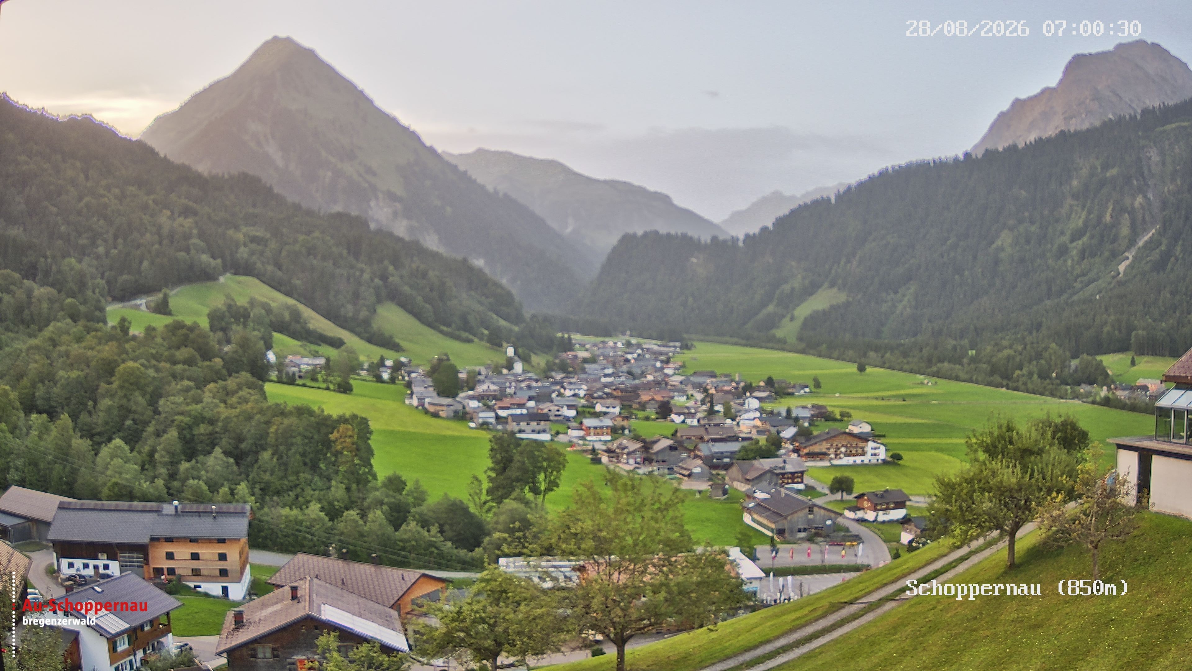 Archiv Foto Webcam Schoppernau im Bregenzerwald