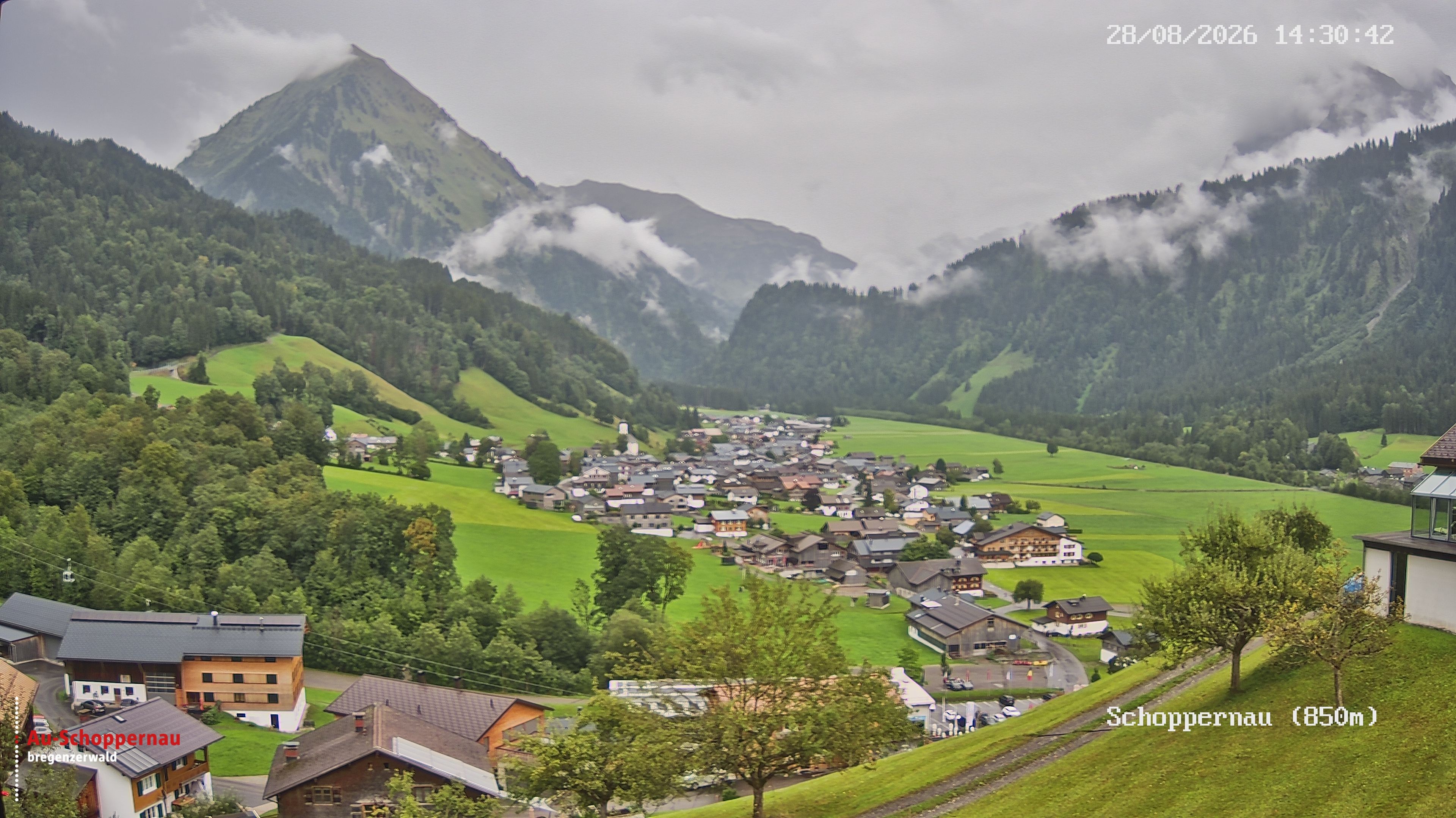 Archiv Foto Webcam Schoppernau im Bregenzerwald