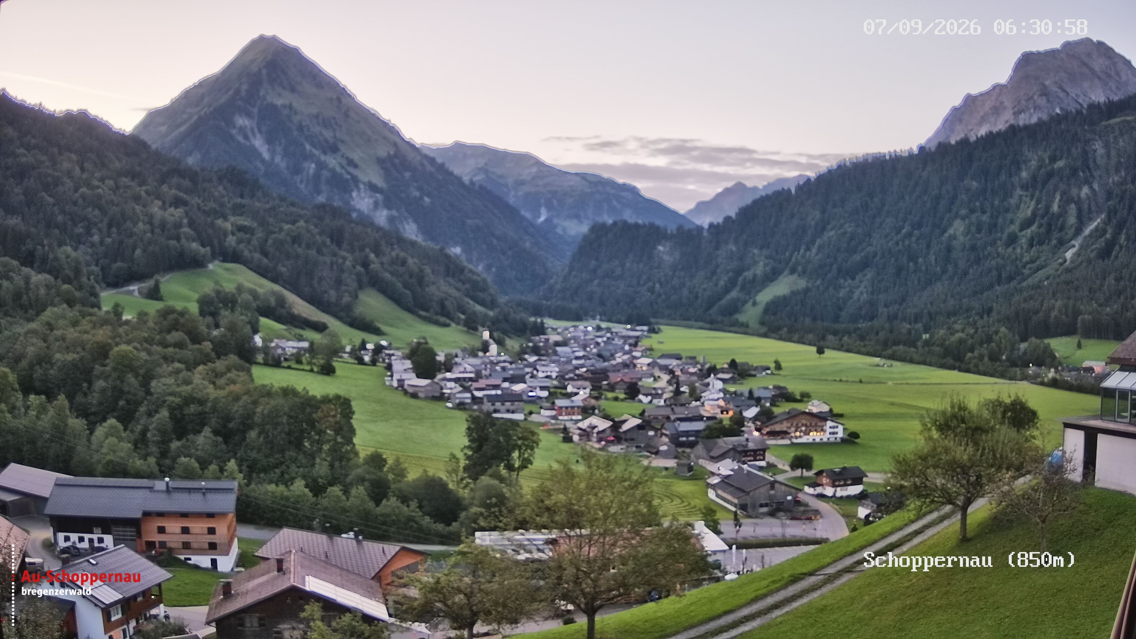 Archiv Foto Webcam Schoppernau im Bregenzerwald