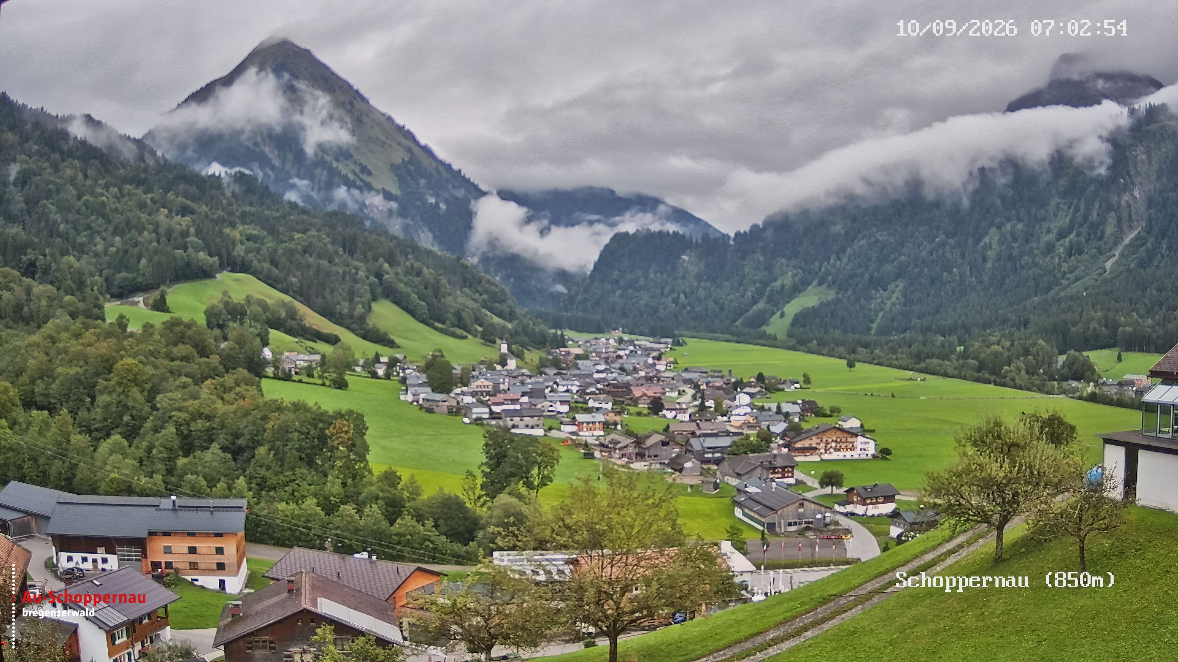 Archived image Webcam Schoppernau in the Bregenzerwald