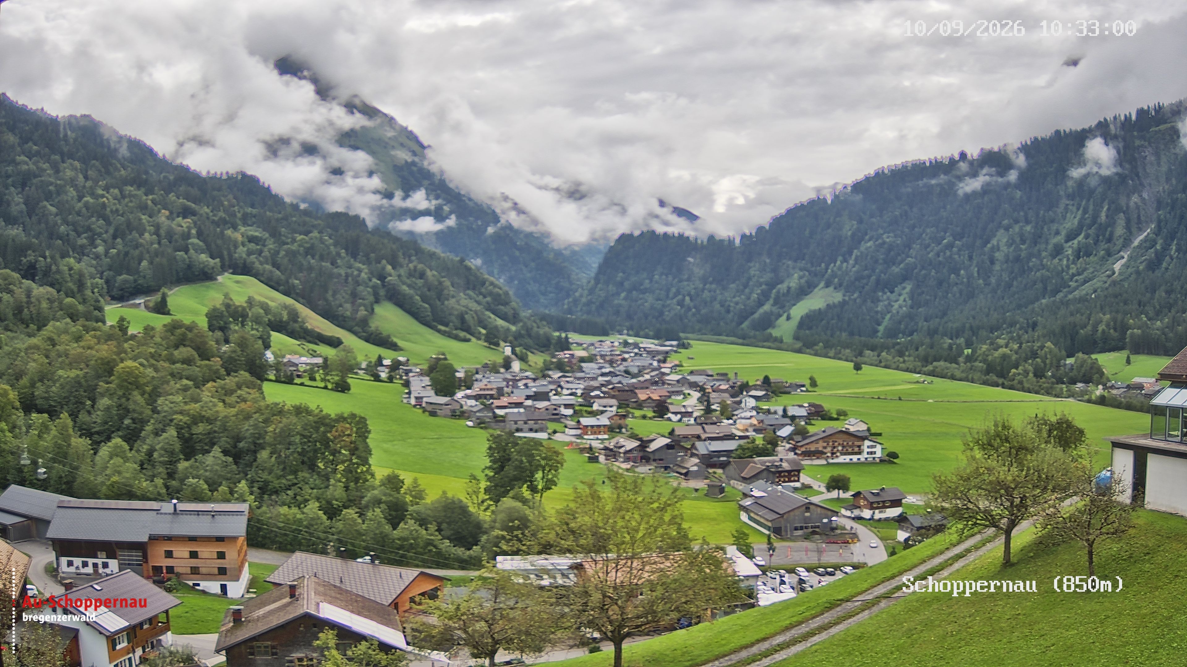 Archived image Webcam Schoppernau in the Bregenzerwald