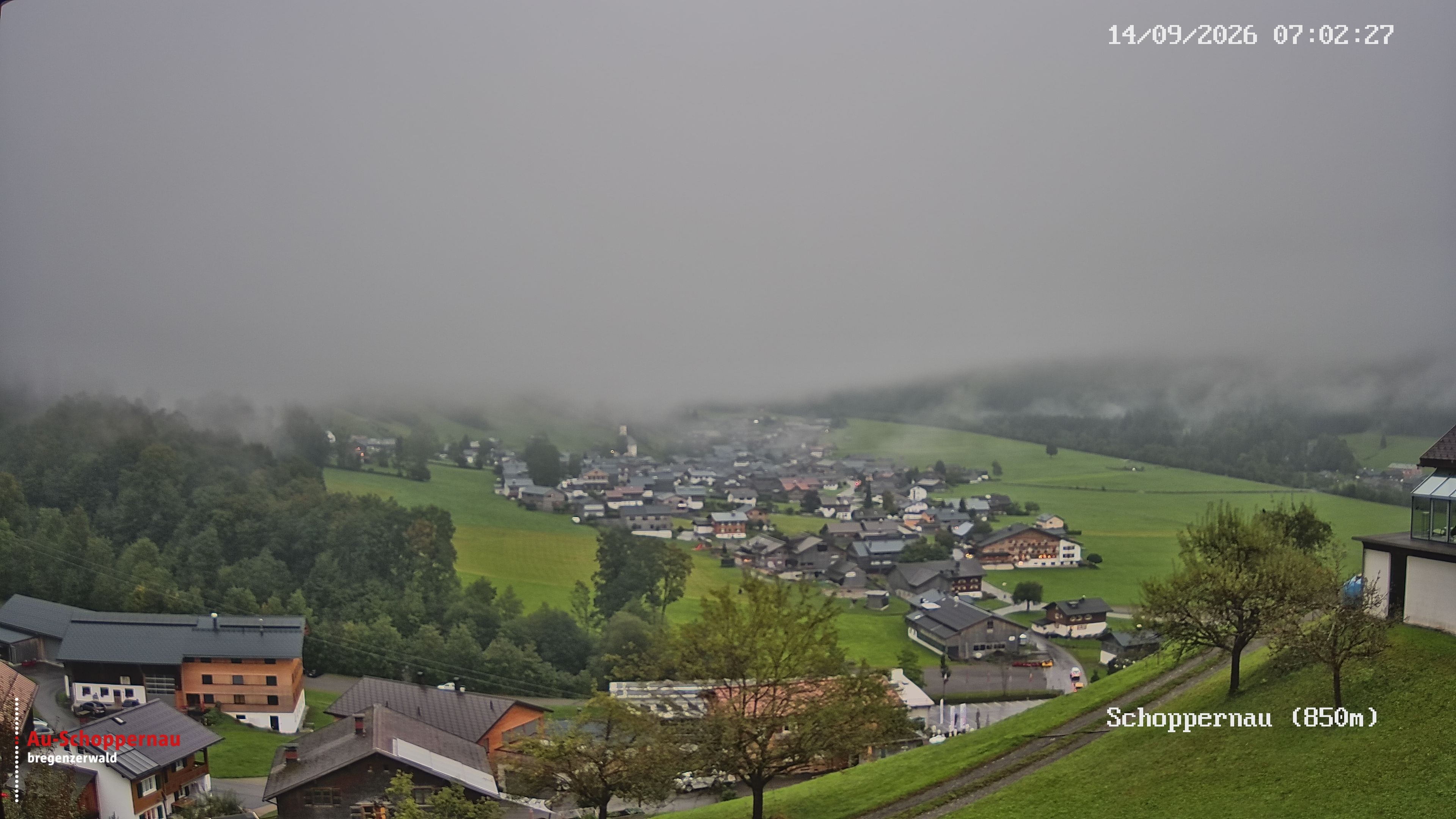 Archiv Foto Webcam Schoppernau im Bregenzerwald