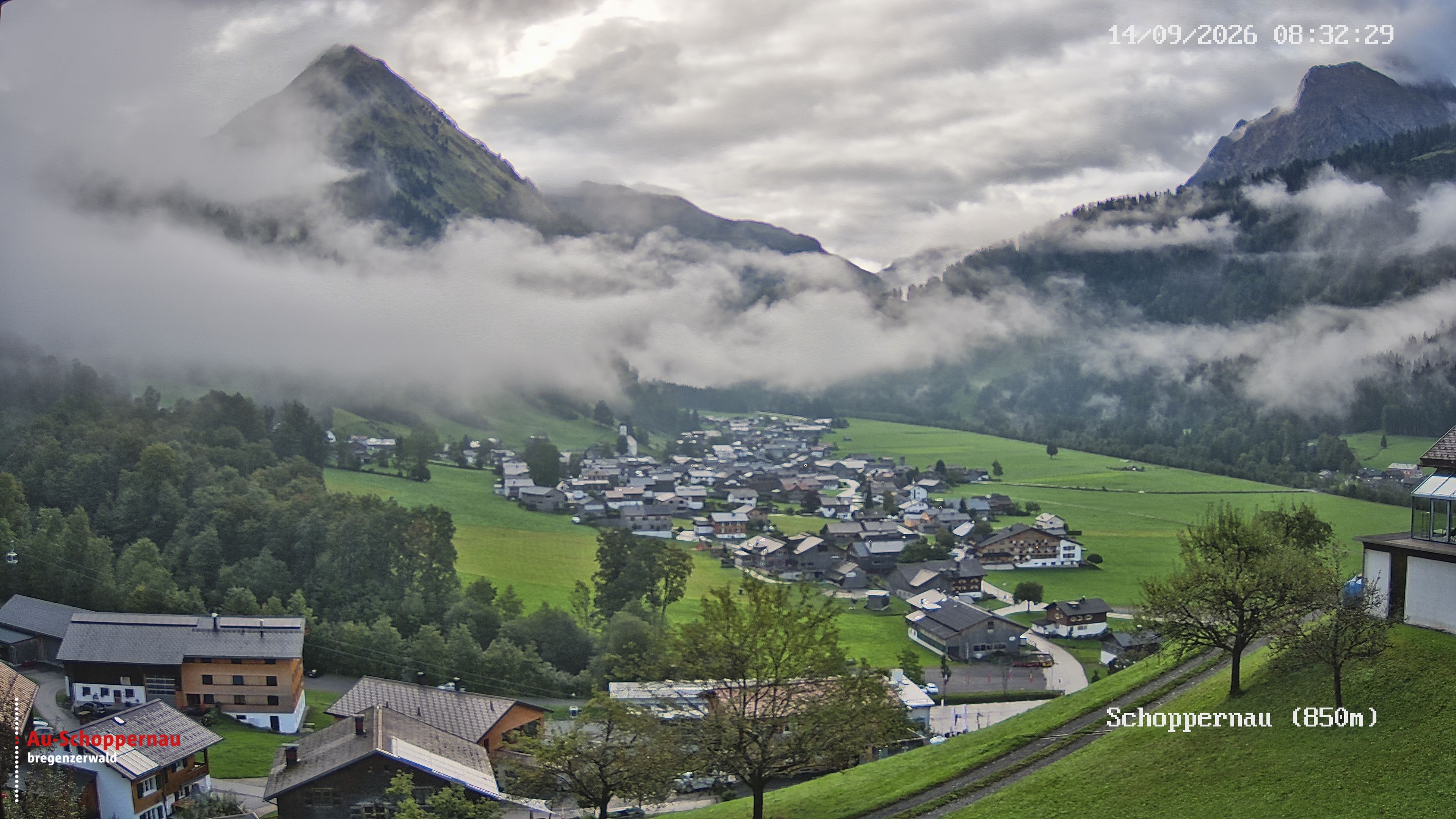 Archiv Foto Webcam Schoppernau im Bregenzerwald