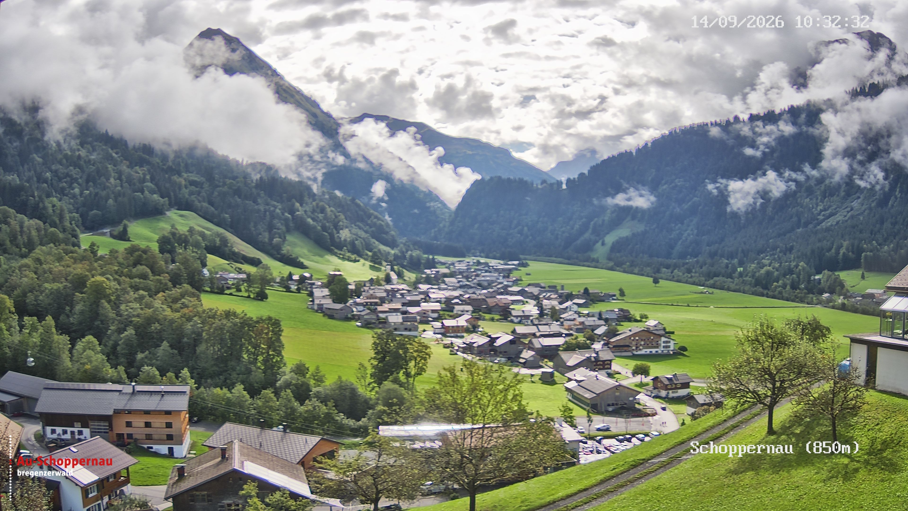 Archiv Foto Webcam Schoppernau im Bregenzerwald