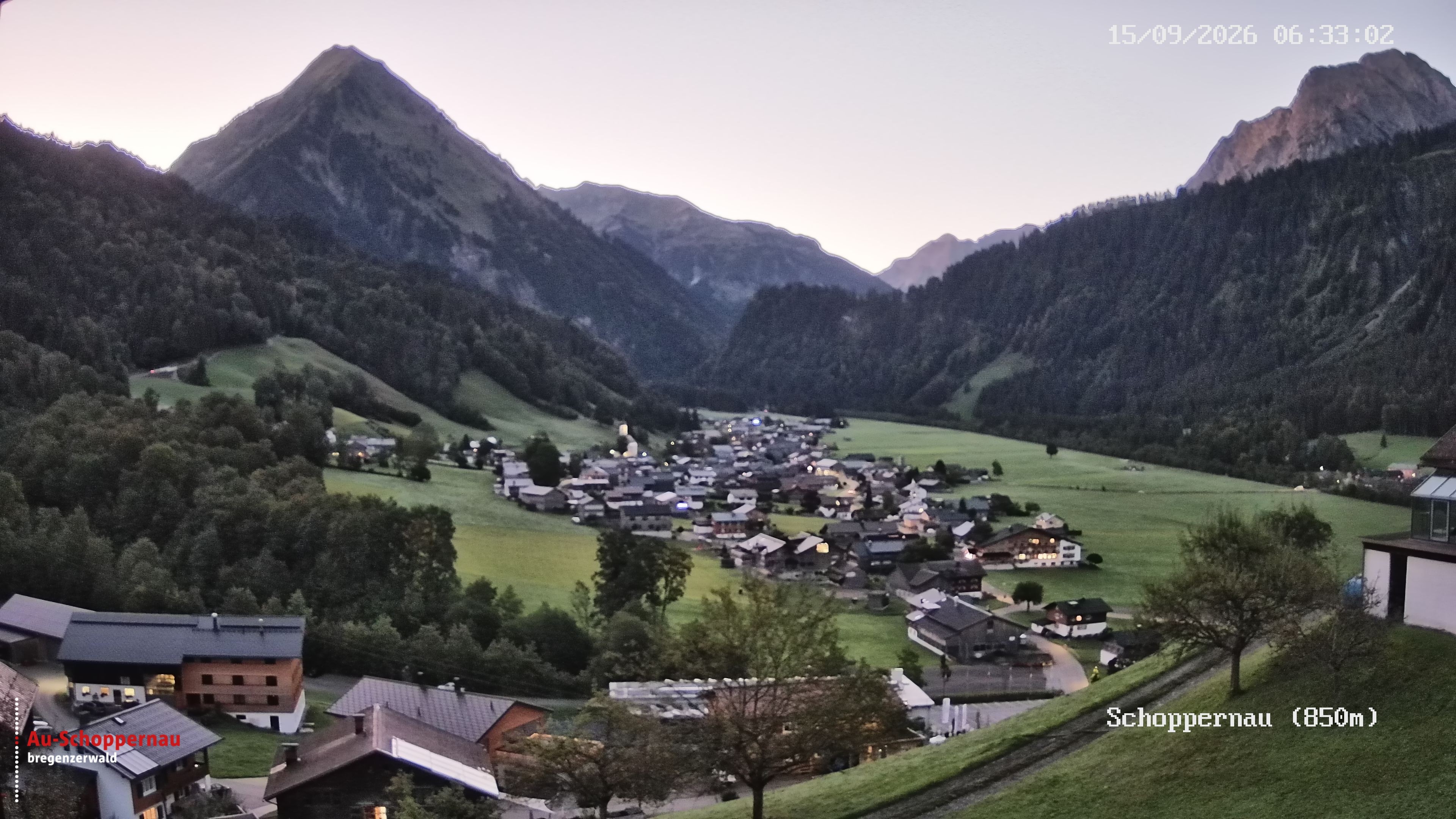 Archiv Foto Webcam Schoppernau im Bregenzerwald