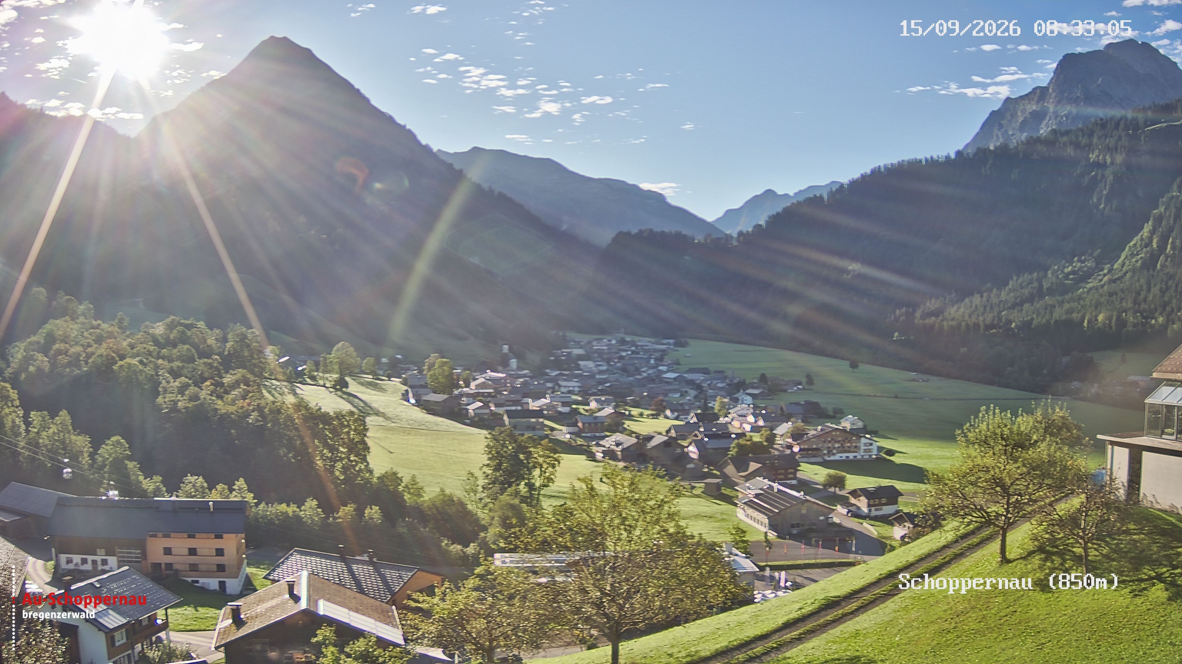 Archiv Foto Webcam Schoppernau im Bregenzerwald