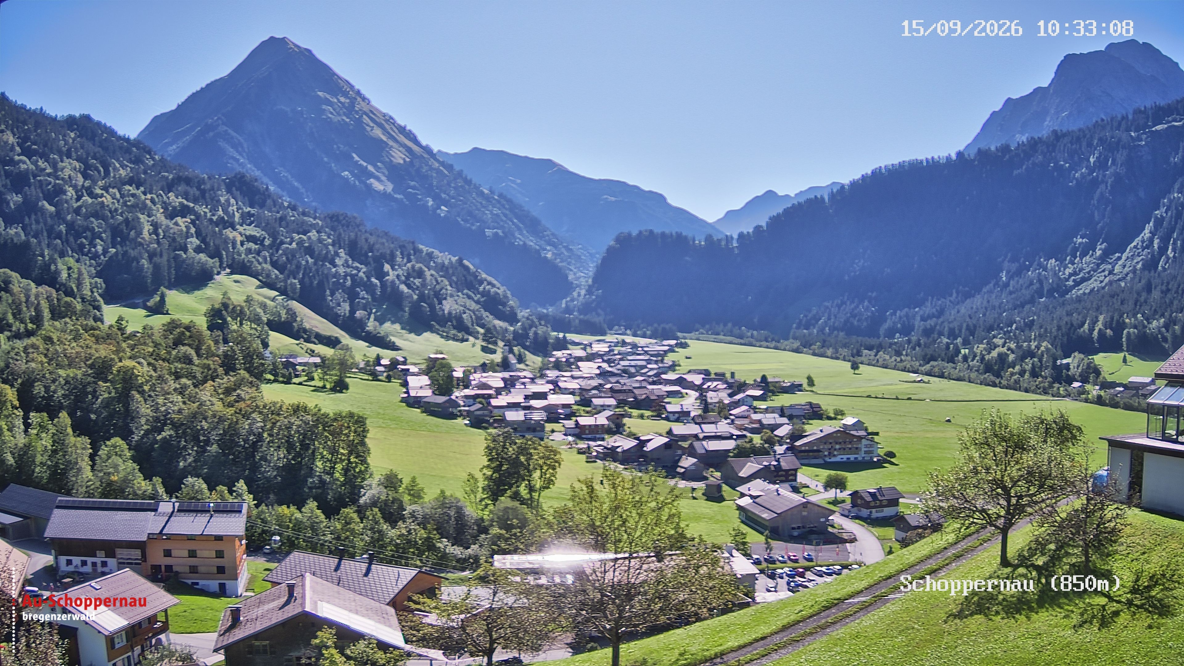 Archiv Foto Webcam Schoppernau im Bregenzerwald